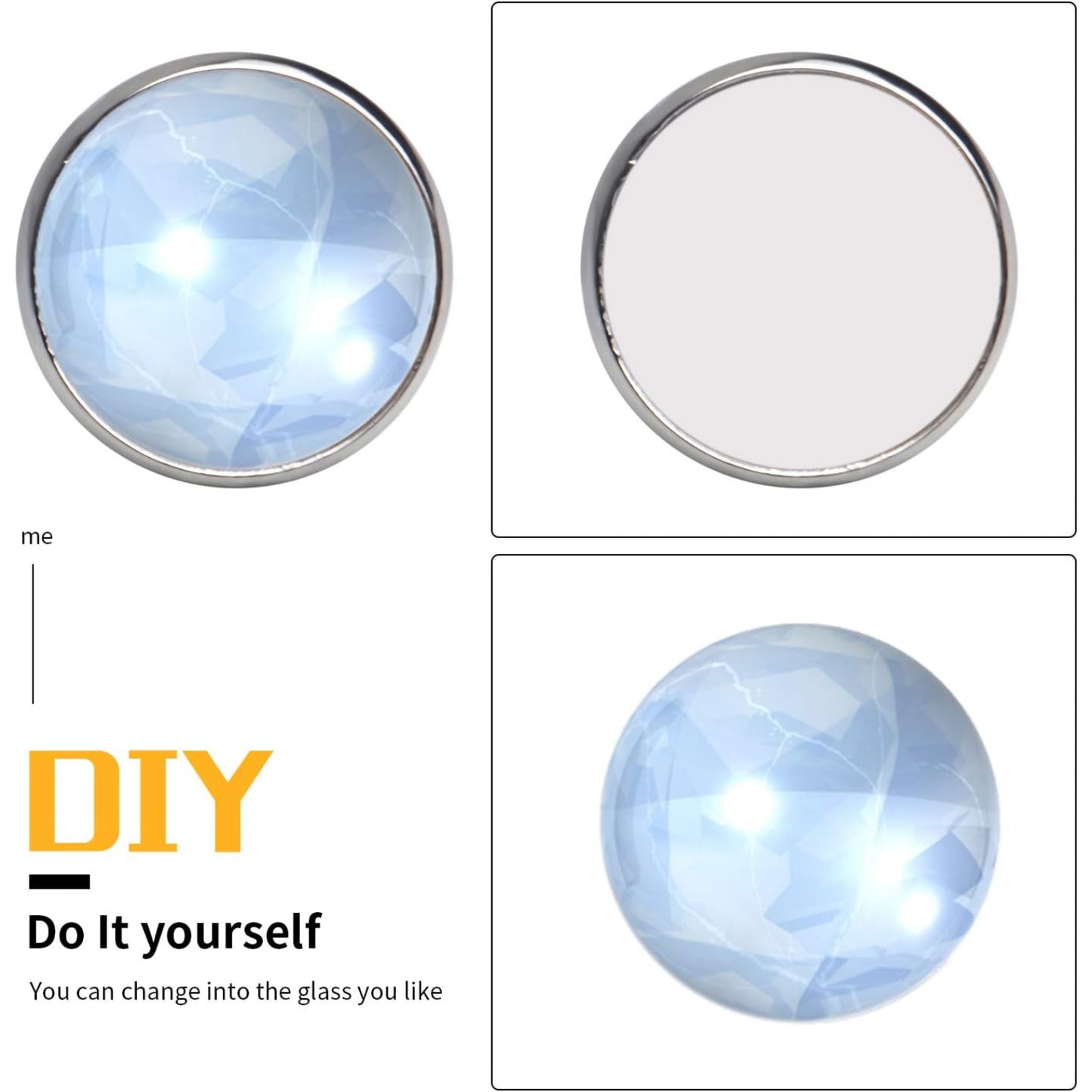 Stud Earring Bezels,10pcs 6mm Stainless Steel Hypoallergenic Cabochon Bezel Trays Gemstone Earring Posts Blanks Settings