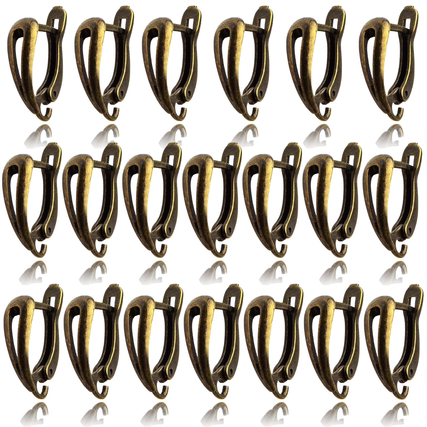 20pcs Brass French Earring Hooks Rectangle Round Shape Hypoallergenic Leverback Earrings Hooks Ear Wire with Open Loop Dangle Earrings for DIY Jewelry Making Supplies, 5 Colors