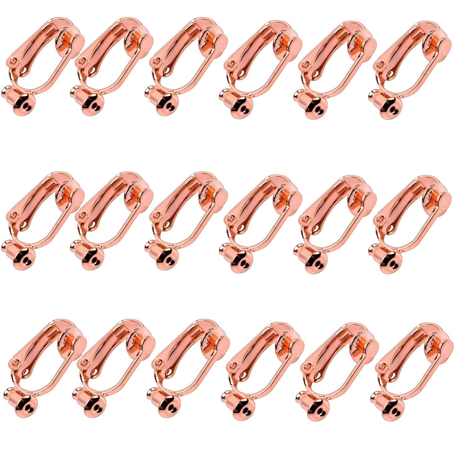 Clip-on Earring Converter,18 Pieces Earring Clip Converter Components Findings with Post for Non-Pierced Ears Jewelry Making