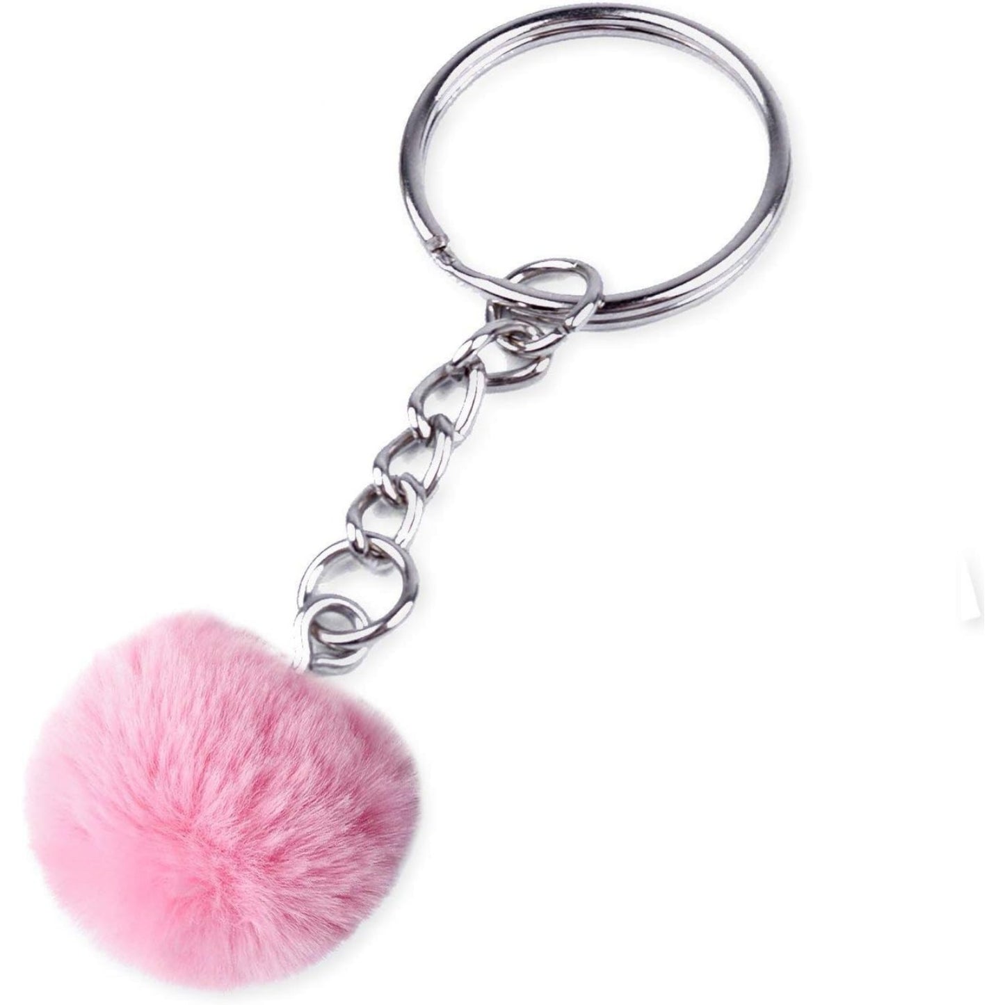BronaGrand 50pcs 25mm Split Key Ring with Extend Chain and 12mm Screw Eye Pin for Craft Charm Making