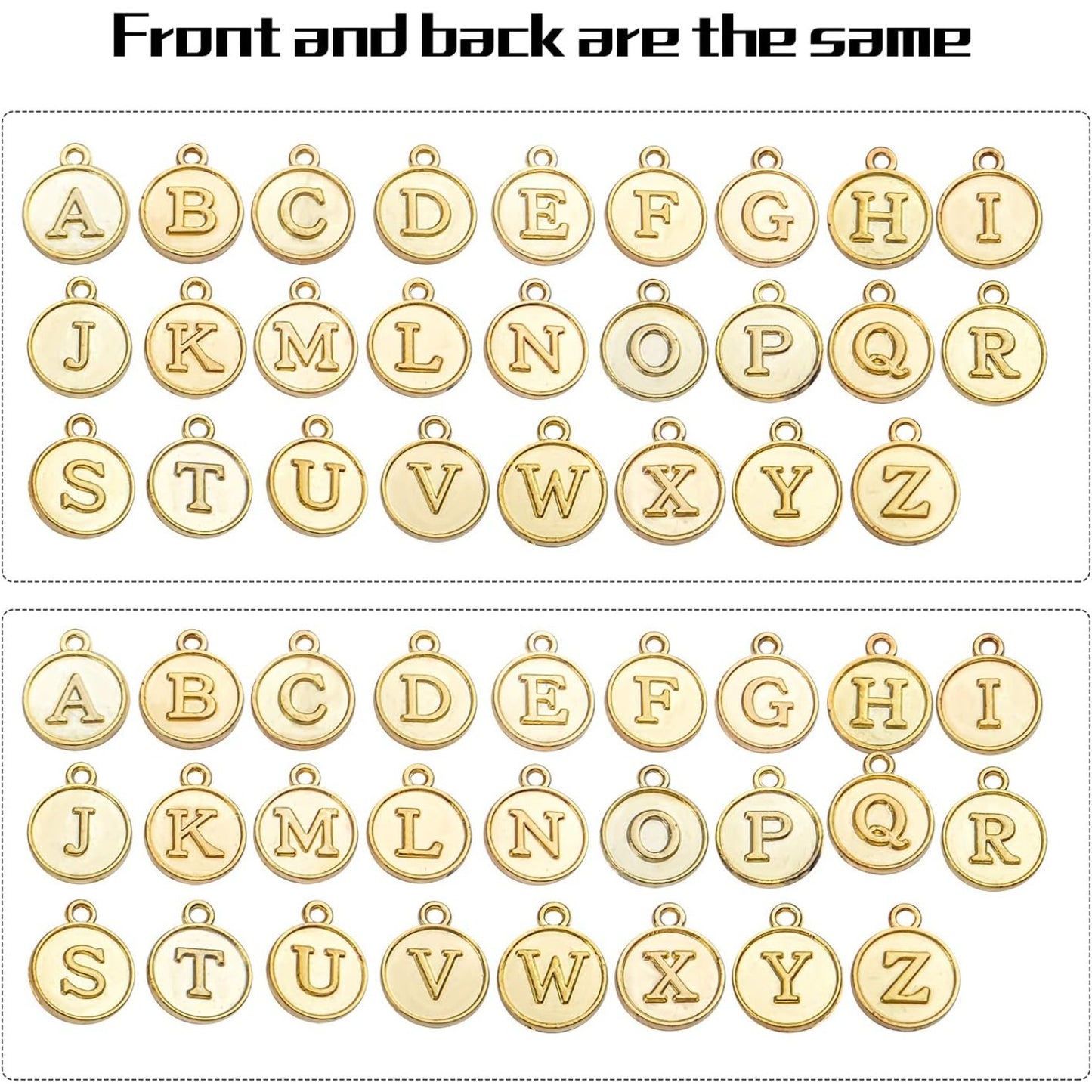 4 Sets(104 pcs) Alloy A-Z Initial Alphabet Letter Mixed Charms Pendants for DIY Jewelry Making,Bracelet and Crafting