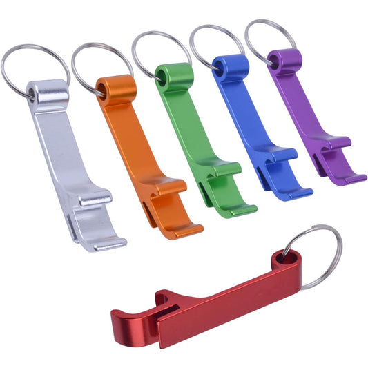 BronaGrand Keychain Bottle Opener,6 Pieces Aluminum Bartender Beer Bottle Opener