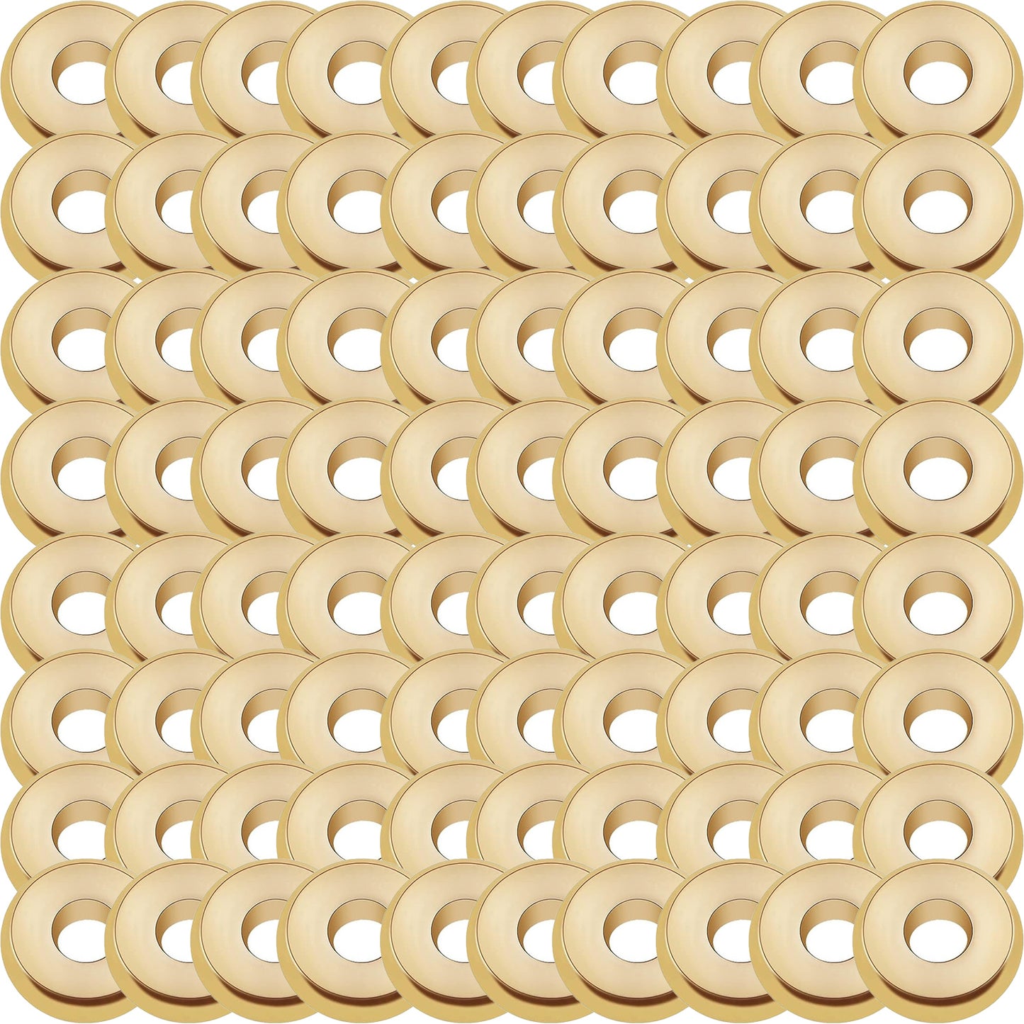 80pcs Brass Flat Round Spacer Beads Hypoallergenic Tiny Disc Loose Charm Beads Accessories for DIY Bracelet Necklace Jewelry Making Supplies, 4mm/5mm/6mm/8mm