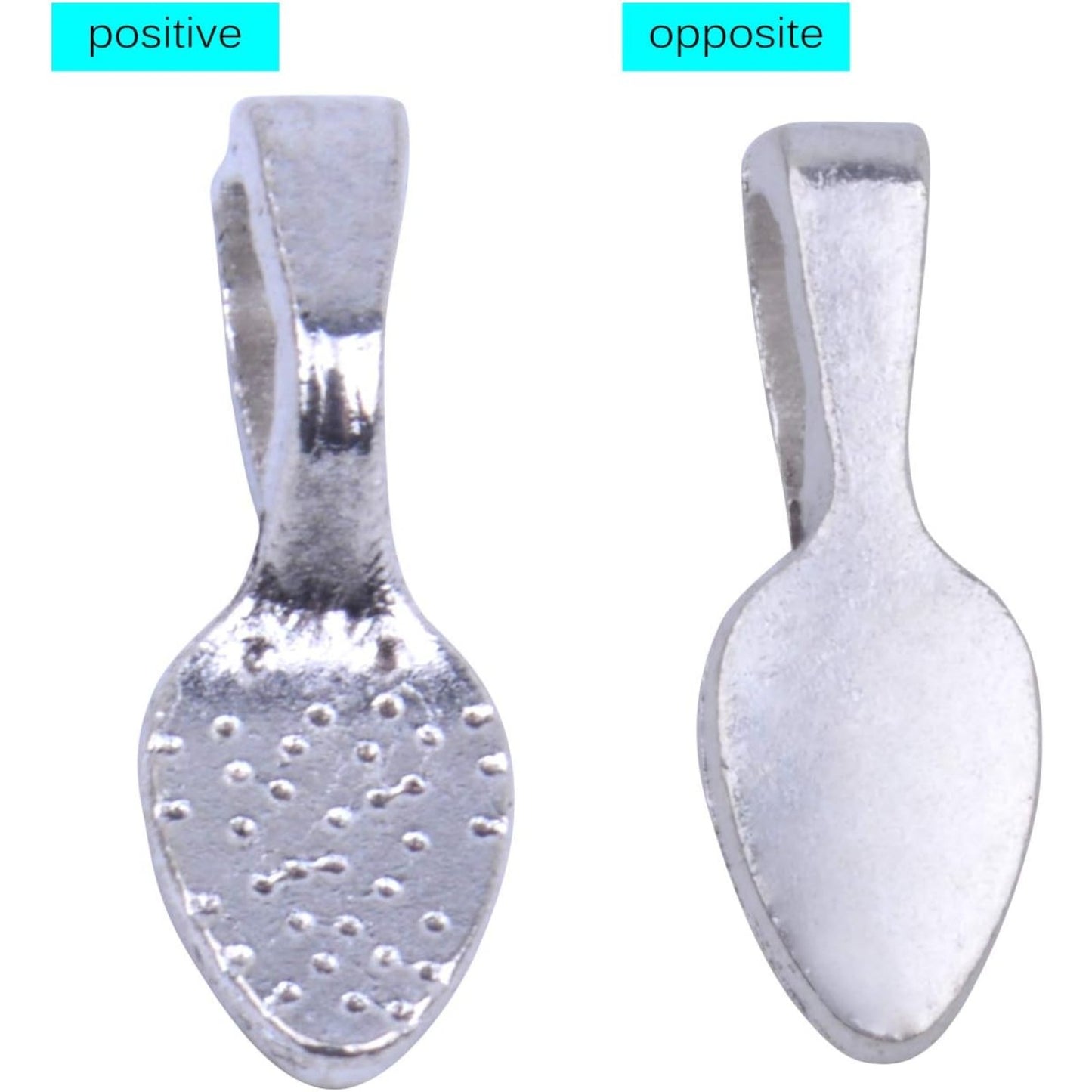 120Pcs Oval Spoon Scrabble Glue On Flat Rocks Earring Pad Bails for Fitting Glass Cabochon Tiles Necklaces Pendants with 1Pcs Box,DIY Jewelry Making