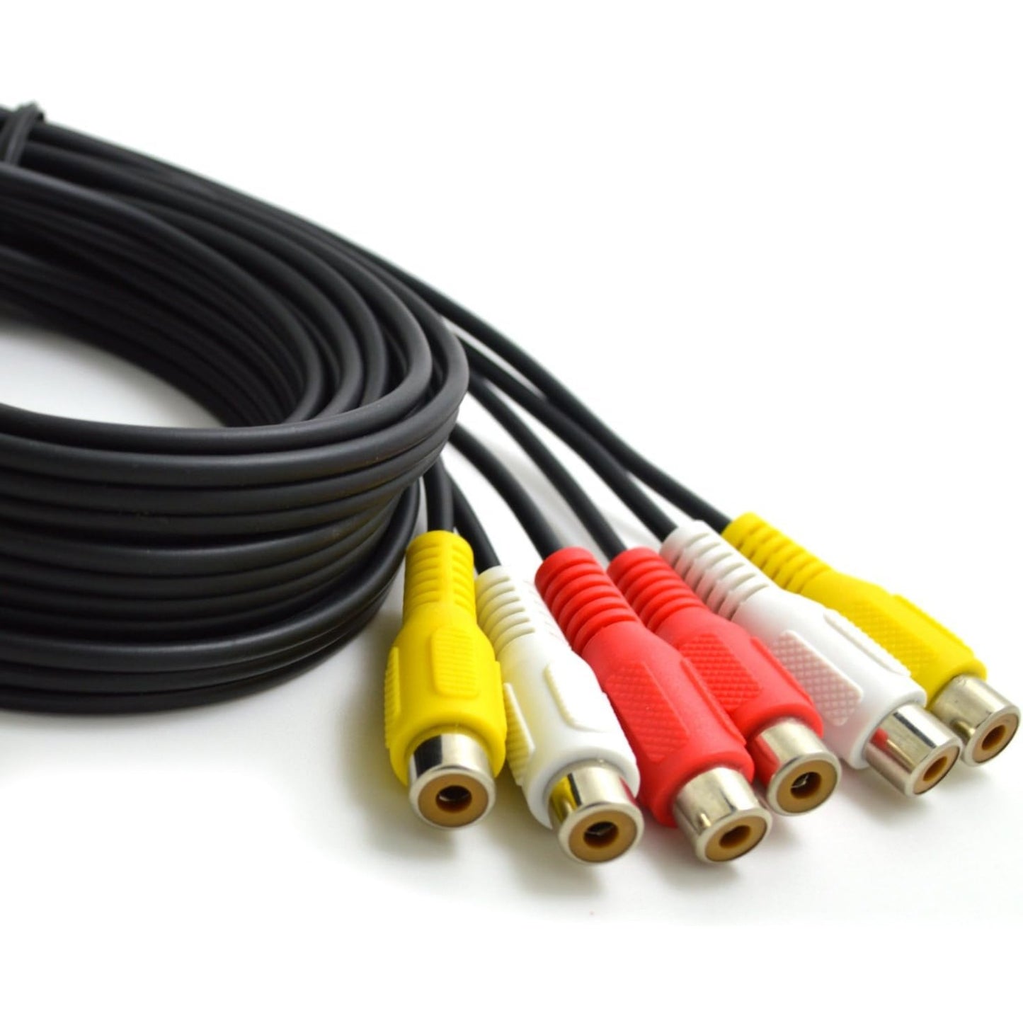 BronaGrand 3 RCA Male Jack to 6 RCA Female Plug Splitter Audio Video Av Adapter Cable (6FT)