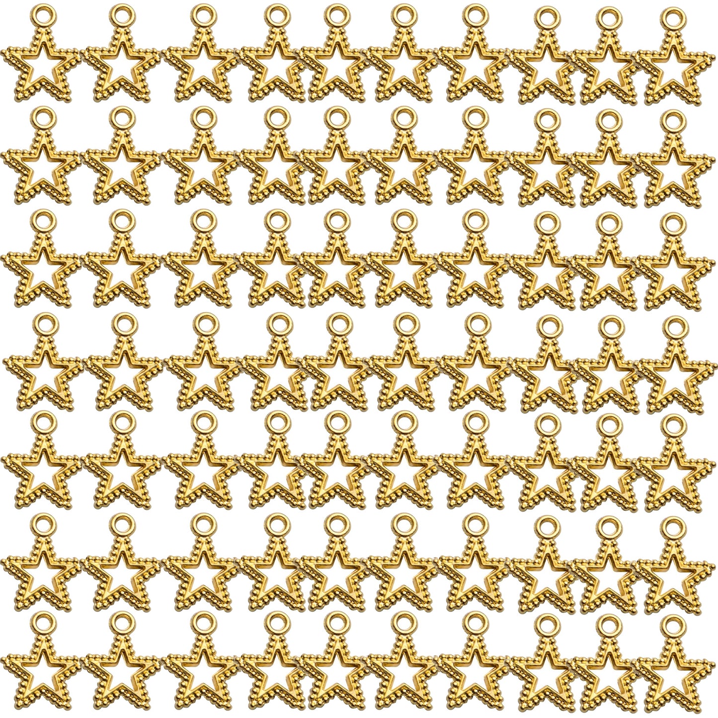 Star Pendant Charms,70pcs 17x15mm Hollow Star Charms Tibetan Alloy Star Pendants Little Star Dangle Charms Jewelry Making Accessories for Earrings Necklace Bracelet Crafts,7 Colors