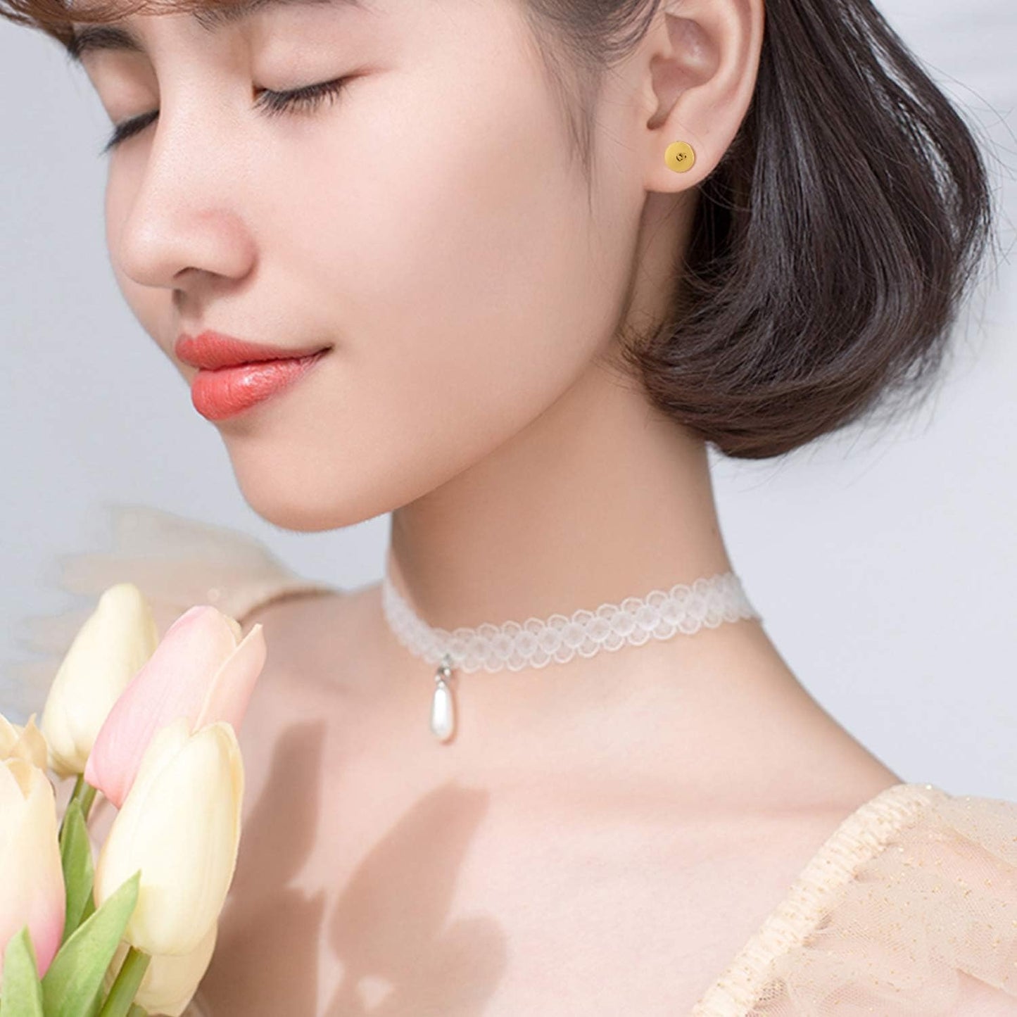 Hypoallergenic Earring Findings,400pcs Stainless Steel Earrings Posts Flat Pad with 400pcs Butterfly Earring Backs for Earring Making,4 Colors
