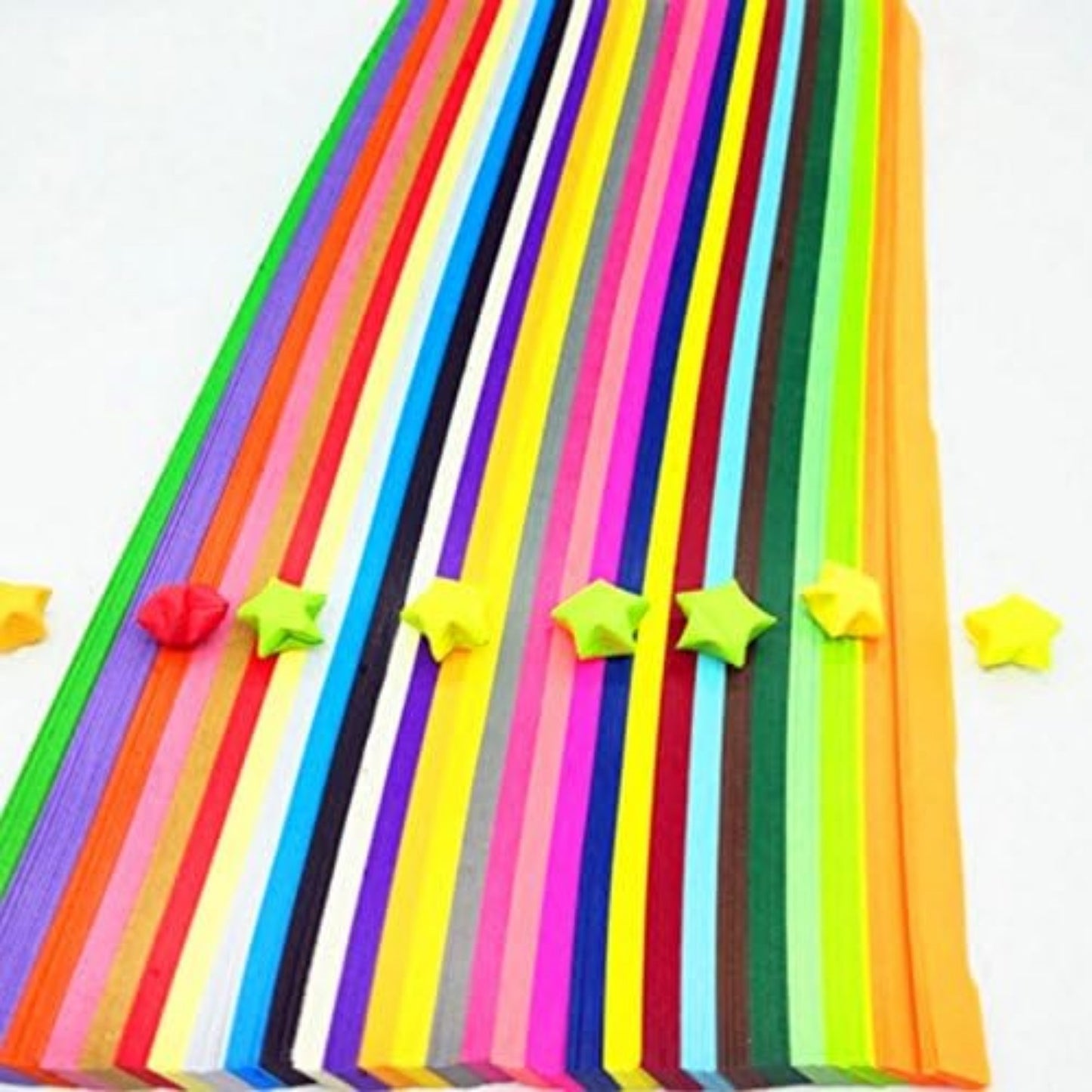 BronaGrand 1080 Sheets Origami Stars Paper Double Sided Folding Strips- 27 Colors