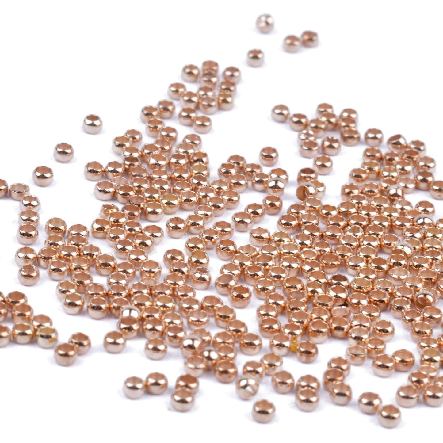 Pack of 1000 Tiny Metal Crimp Spacer Stopper Beads 2mm for Jewelry Making