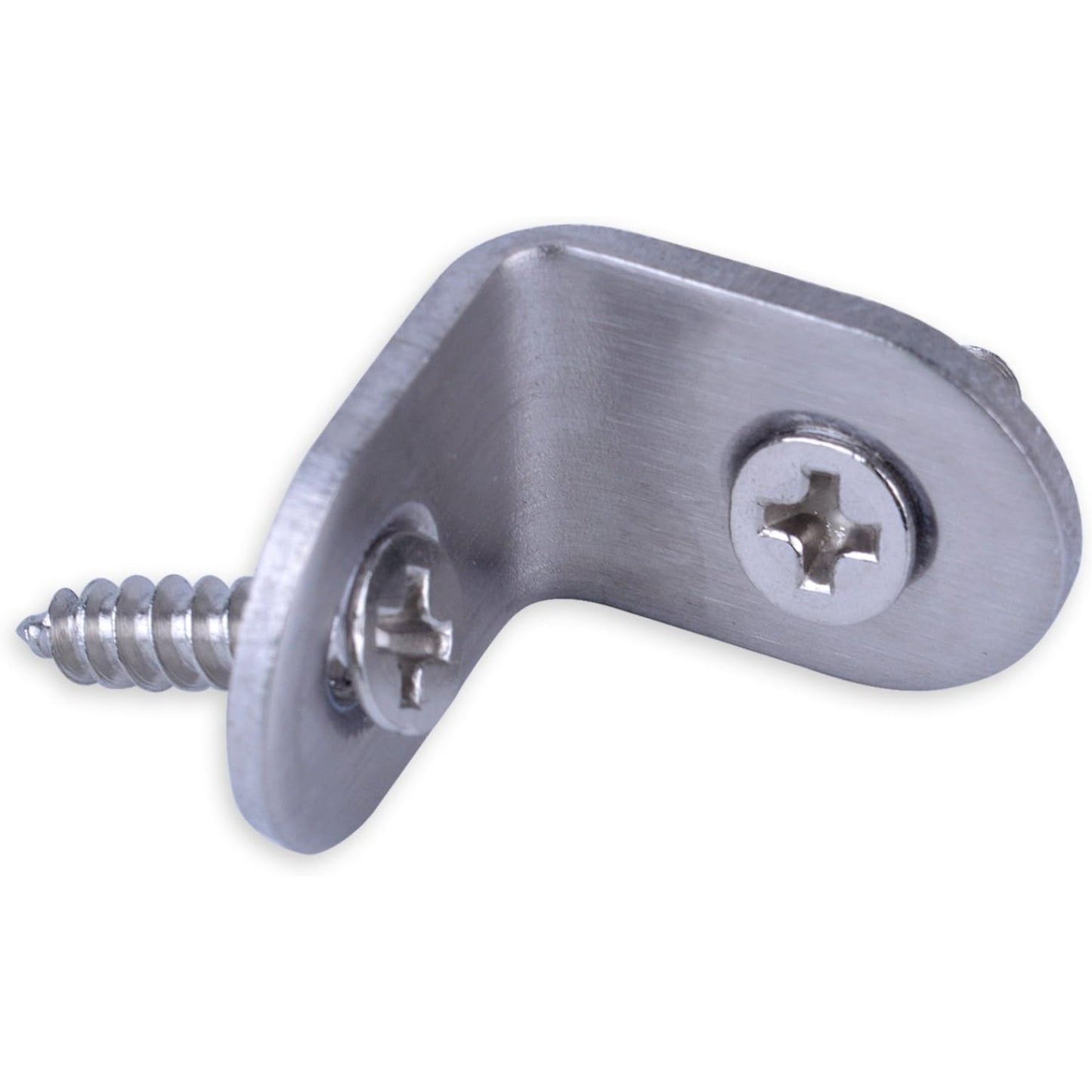 Bronagrand 10pcs 90 Degree Right Angle Brackets Fastener Stainless Steel Corner Braces with Screws (20x20mm)