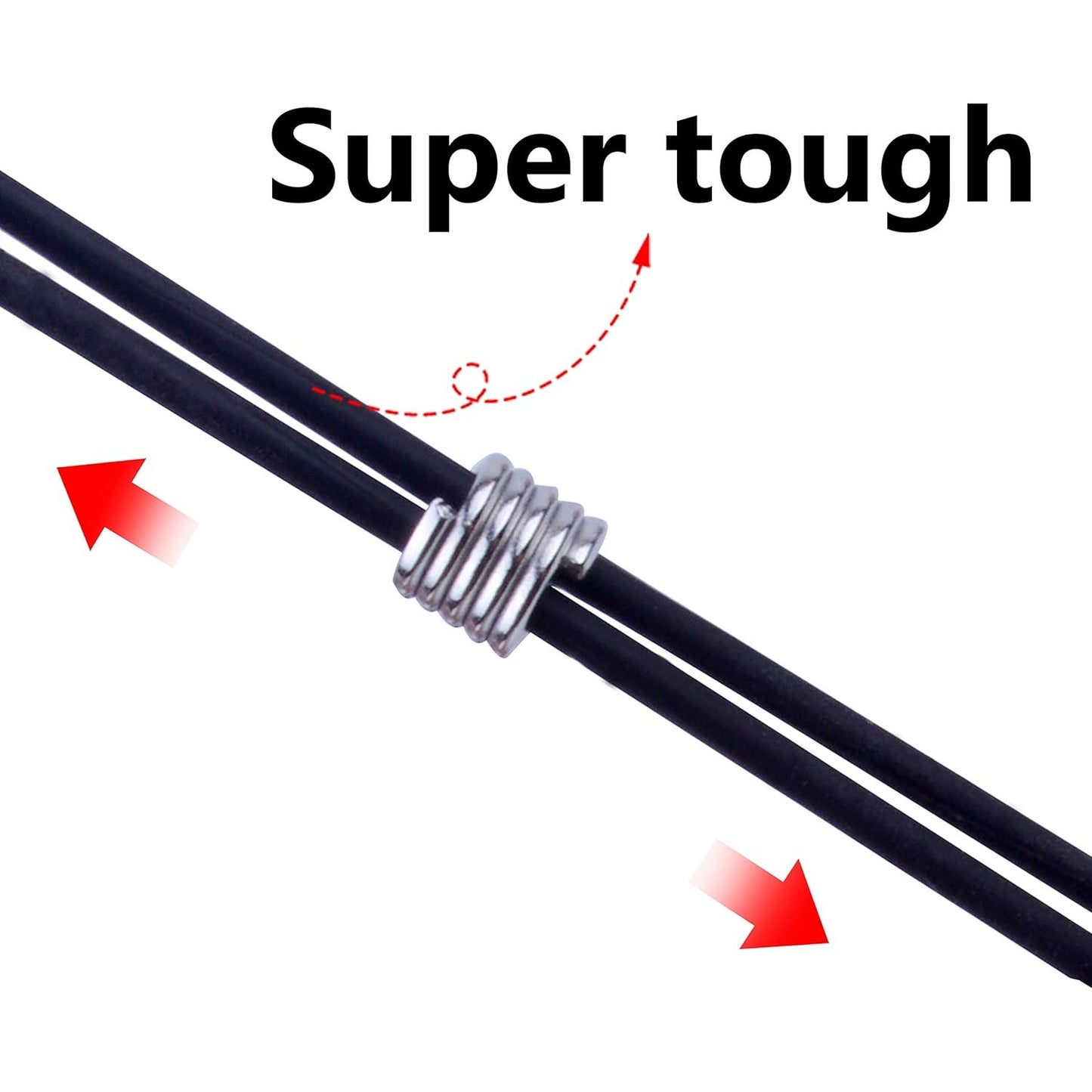 12pcs Rubber Metal Ends for Eyeglass Chain Necklace Chain (6pcs Black Color +6pcs Clear Color)
