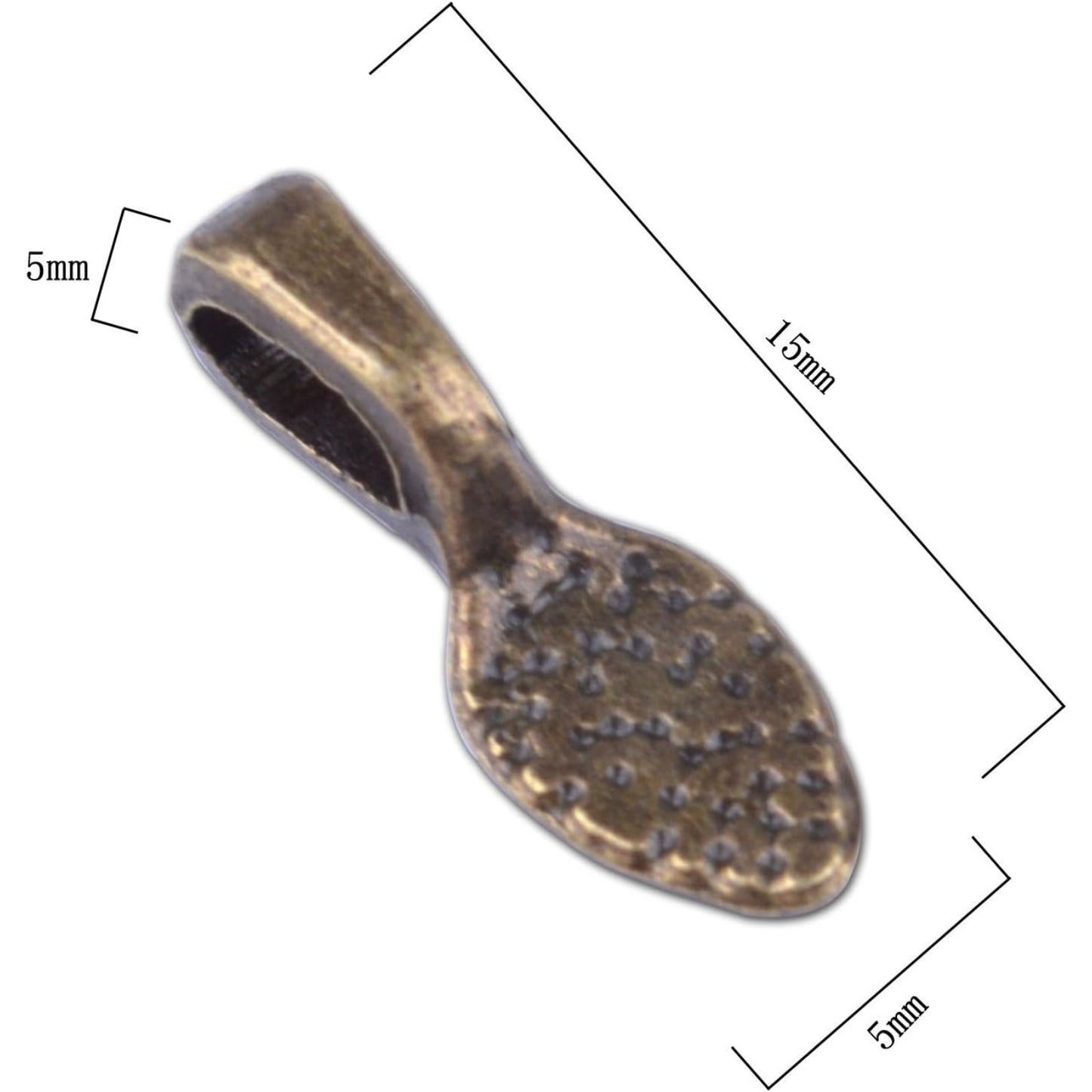 BronaGrand 200PCS Spoon Glue on Bails for Earrings Pendants Charms Jewelry Making Crafting Mixed 4 Colors