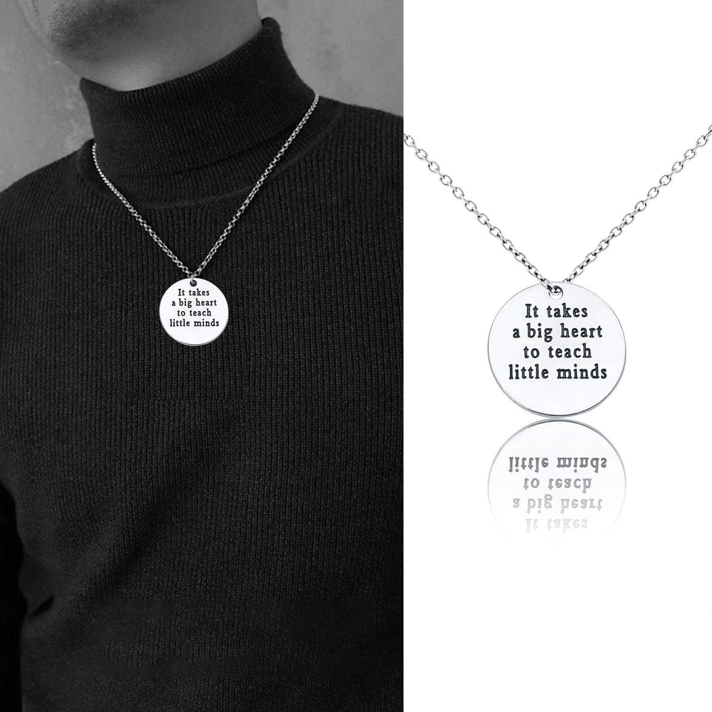 Inspirational Words Charms, 30pcs Lettering Saying Pendants (It takes a big heart to teach little minds) Charms Beads Jewelry Findings for DIY Necklace Bracelet