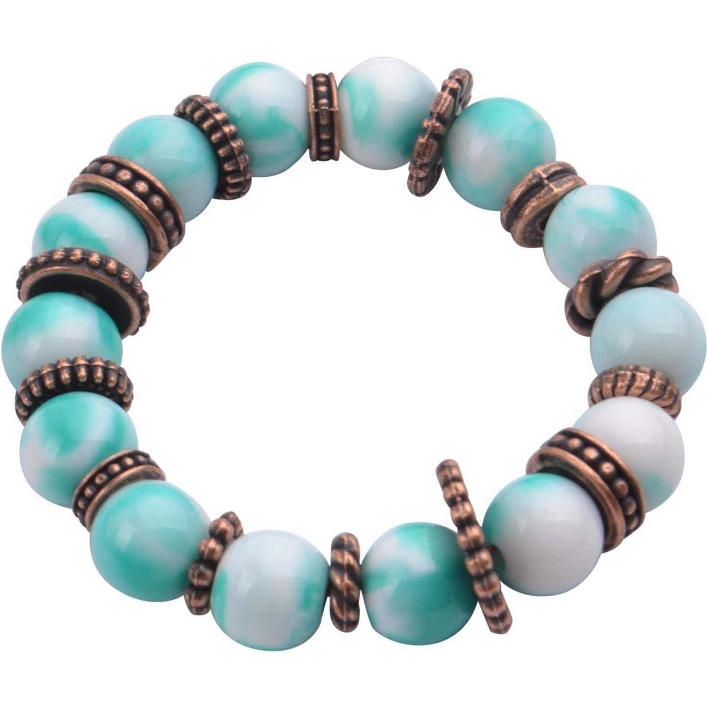 100 Gram(About 170-300pcs) Spacer Beads Jewelry Bead Charm Spacers Alloy Spacer Beads for Jewelry Making DIY Bracelets Necklace and Crafting,Antique Copper
