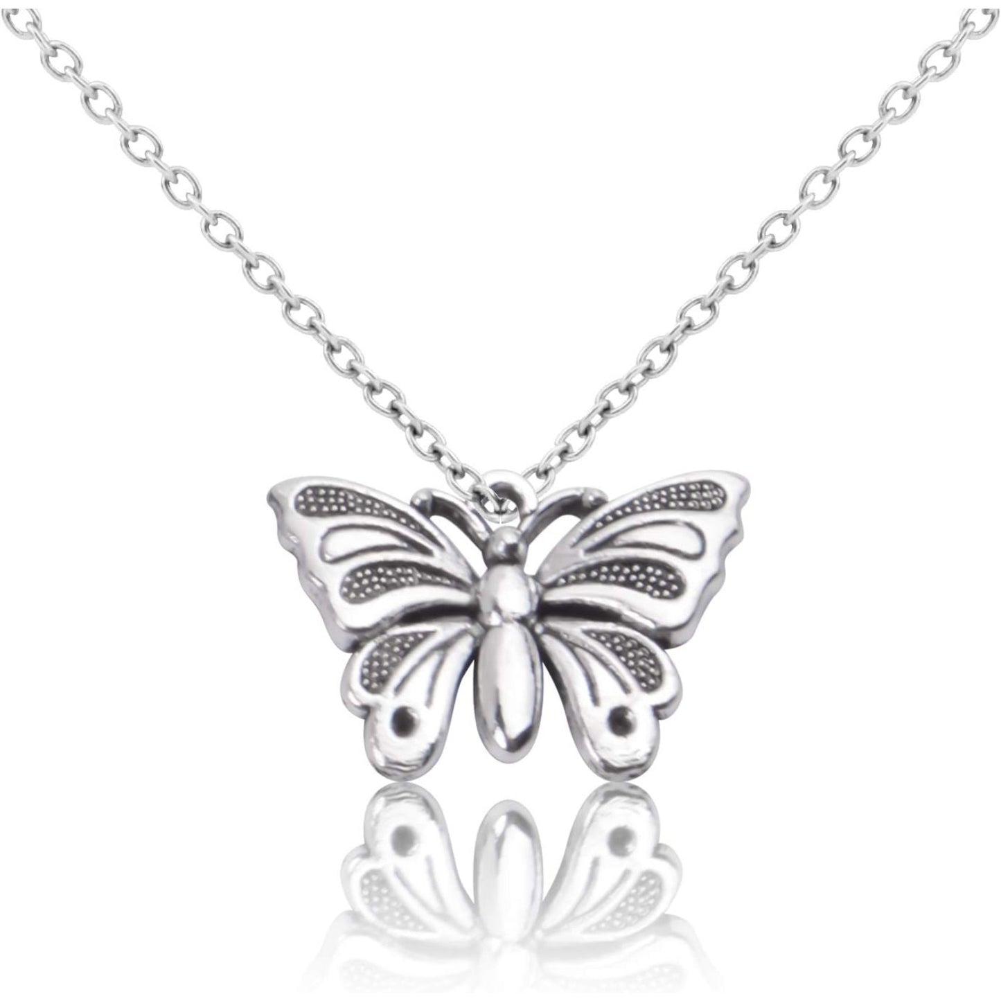 60pcs Silver Butterfly Charms Tibetan Butterfly Shape Alloy Pendants Insect Charms for DIY Necklace Bracelet Earrings Jewelry Making
