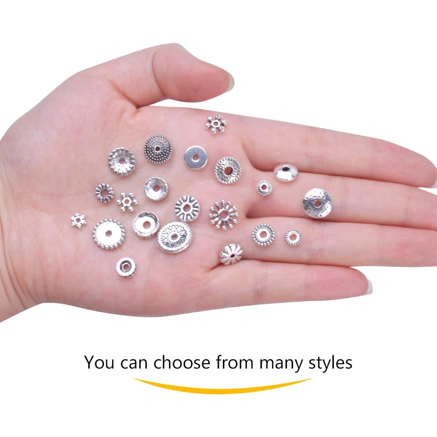 100 Gram Bali Style Antique Tibetan Silver Findings Jewelry Making DIY Metal Alloy Spacer Beads Deluxe New Mix 200-260pcs