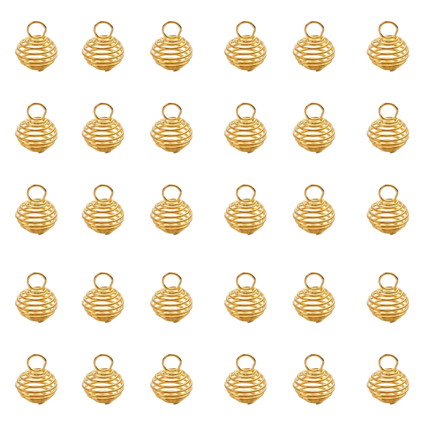 30pcs 3 Sizes Spiral Bead Cages Aromatherapy Balls Cages for Jewelry Making Party Decoration