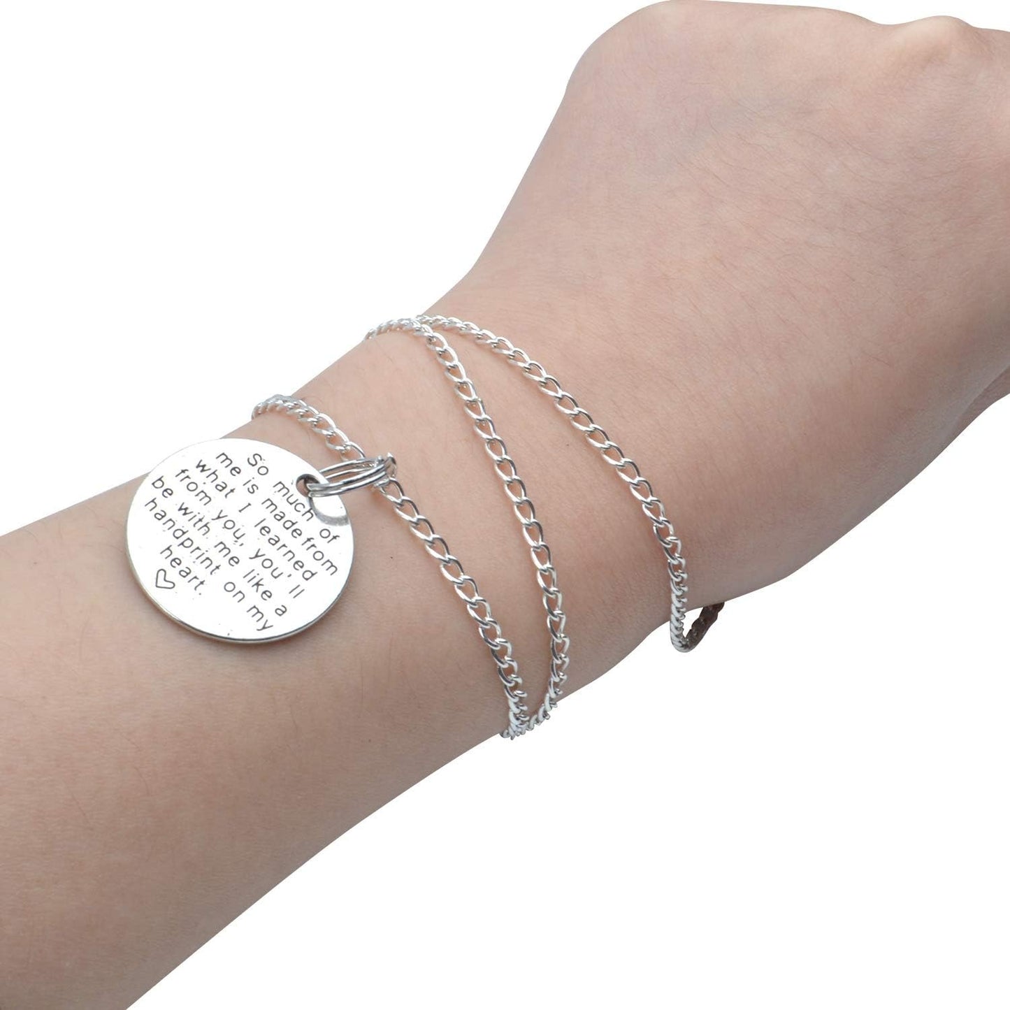 Inspirational Words Charms, 30pcs Lettering Saying Pendants Engraved Message Charms Beads Craft Supplies Jewelry Findings for DIY Necklace Bracelet - Dia : 25mm
