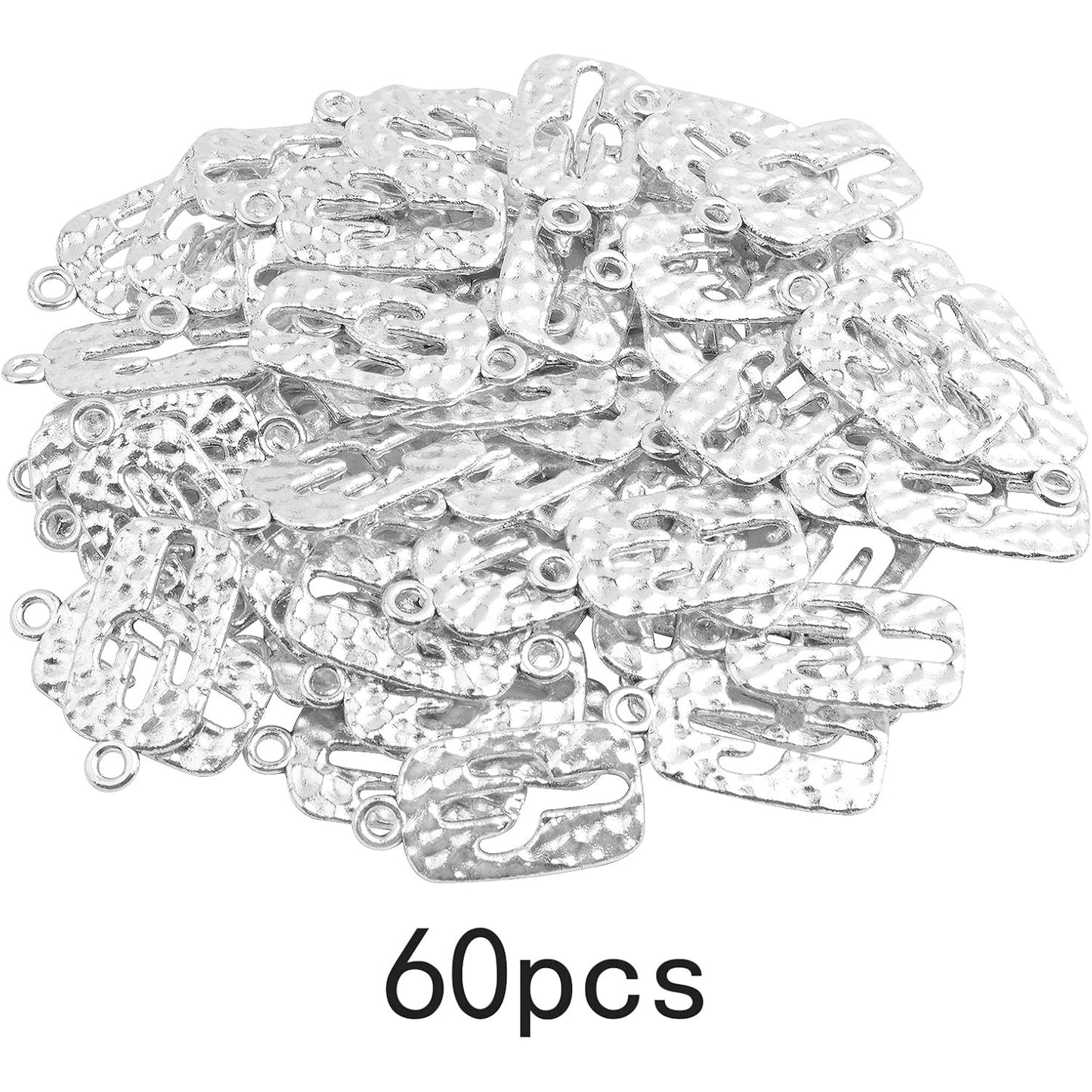 60pcs Antique Silver Cactus Pendant Charms Western Style Alloy Double-sided Plant Cactus Dangle Pendants Craft Accessories for DIY Bracelet Necklace Keychains Jewelry Making