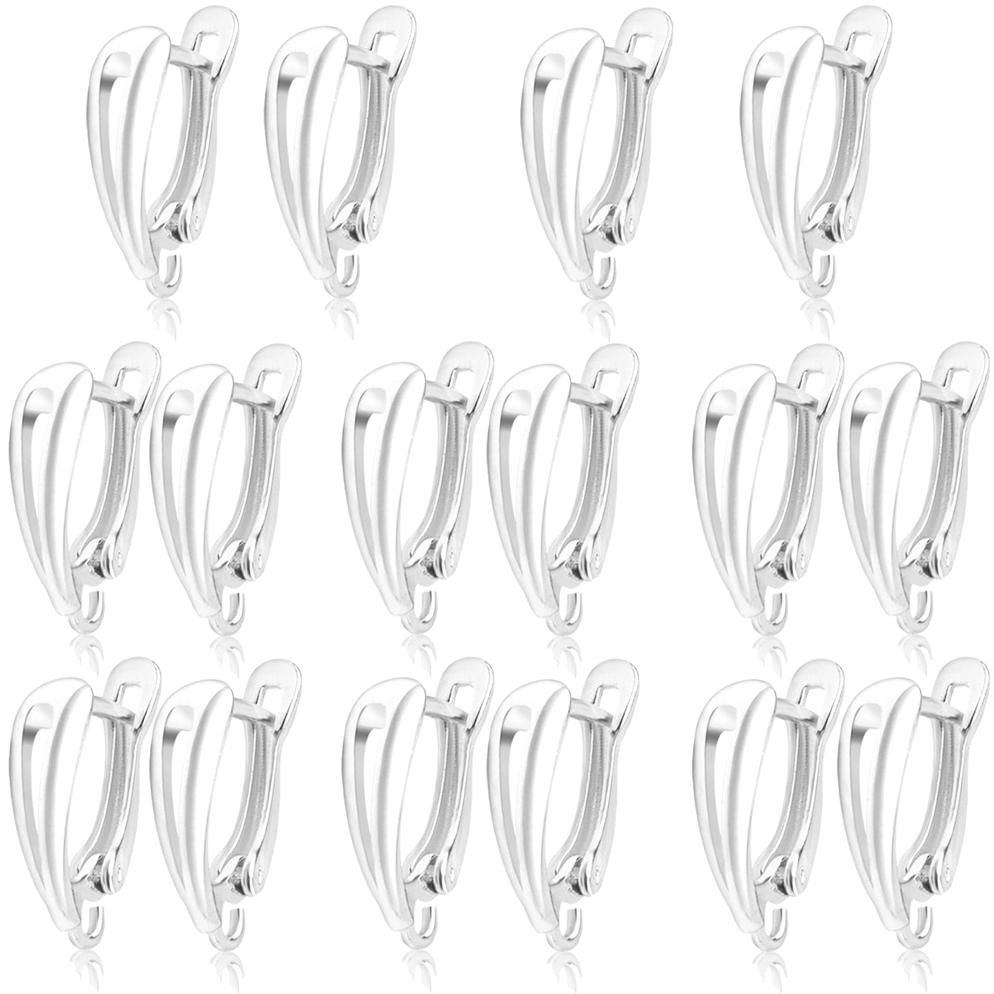 16pcs Leverback Earring Hooks Brass French Earring Hooks Ear Wire with Open Loop Round Dangle Earrings Connectors for Women DIY Jewelry Making Birthday Party Favor Gifts, 8 Colors