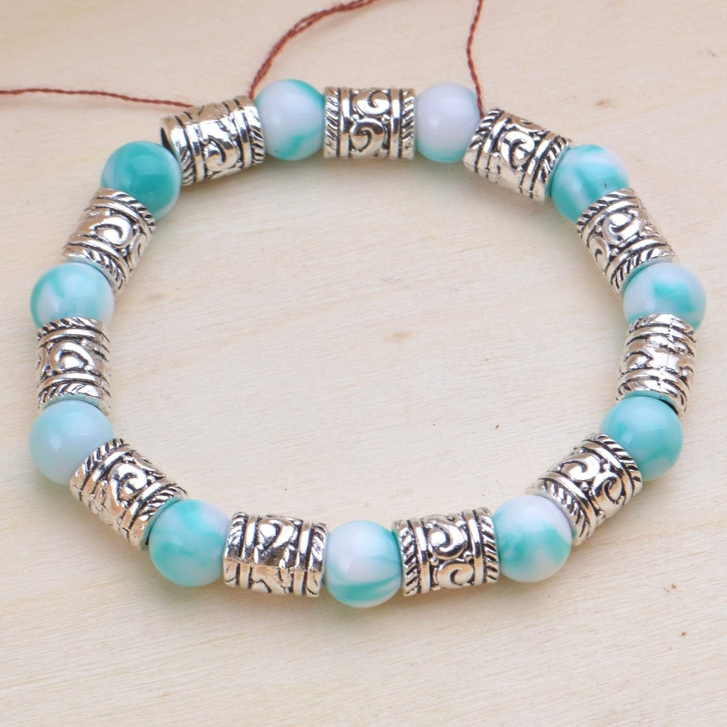 100pcs Antique Silver Spacer Beads Large Hole Beads Charms Hollow Tube Bead for DIY Necklace Bracelets