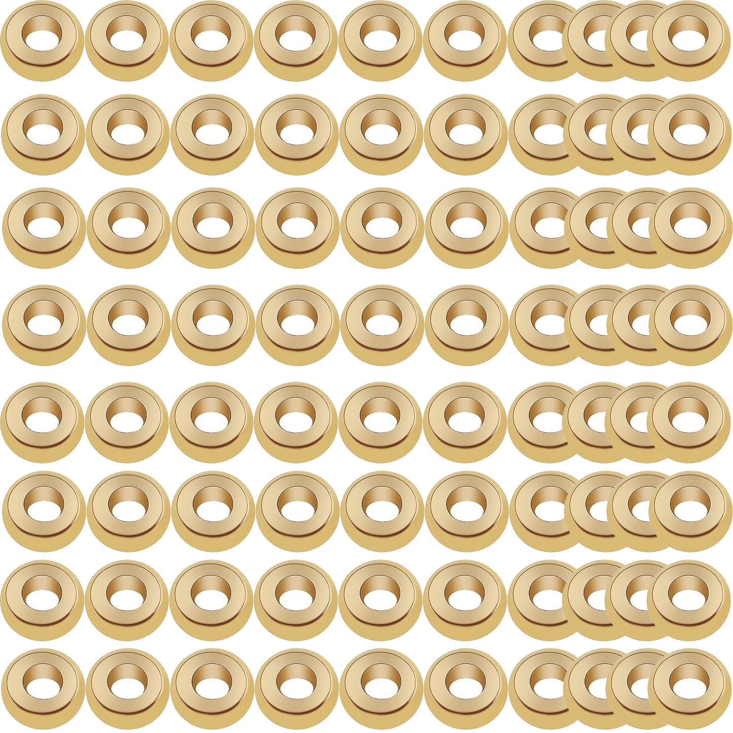 80pcs Brass Flat Round Spacer Beads Hypoallergenic Tiny Disc Loose Charm Beads Accessories for DIY Bracelet Necklace Jewelry Making Supplies, 4mm/5mm/6mm/8mm