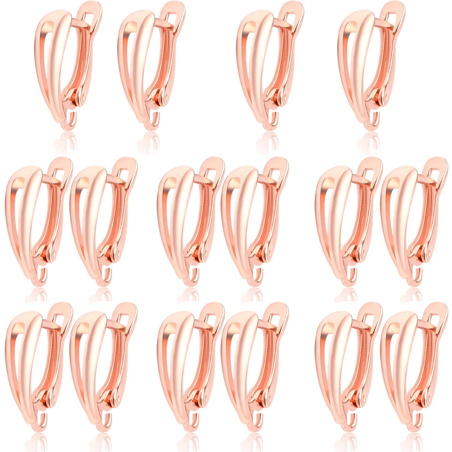 16pcs Leverback Earring Hooks Brass French Earring Hooks Ear Wire with Open Loop Round Dangle Earrings Connectors for Women DIY Jewelry Making Birthday Party Favor Gifts, 8 Colors