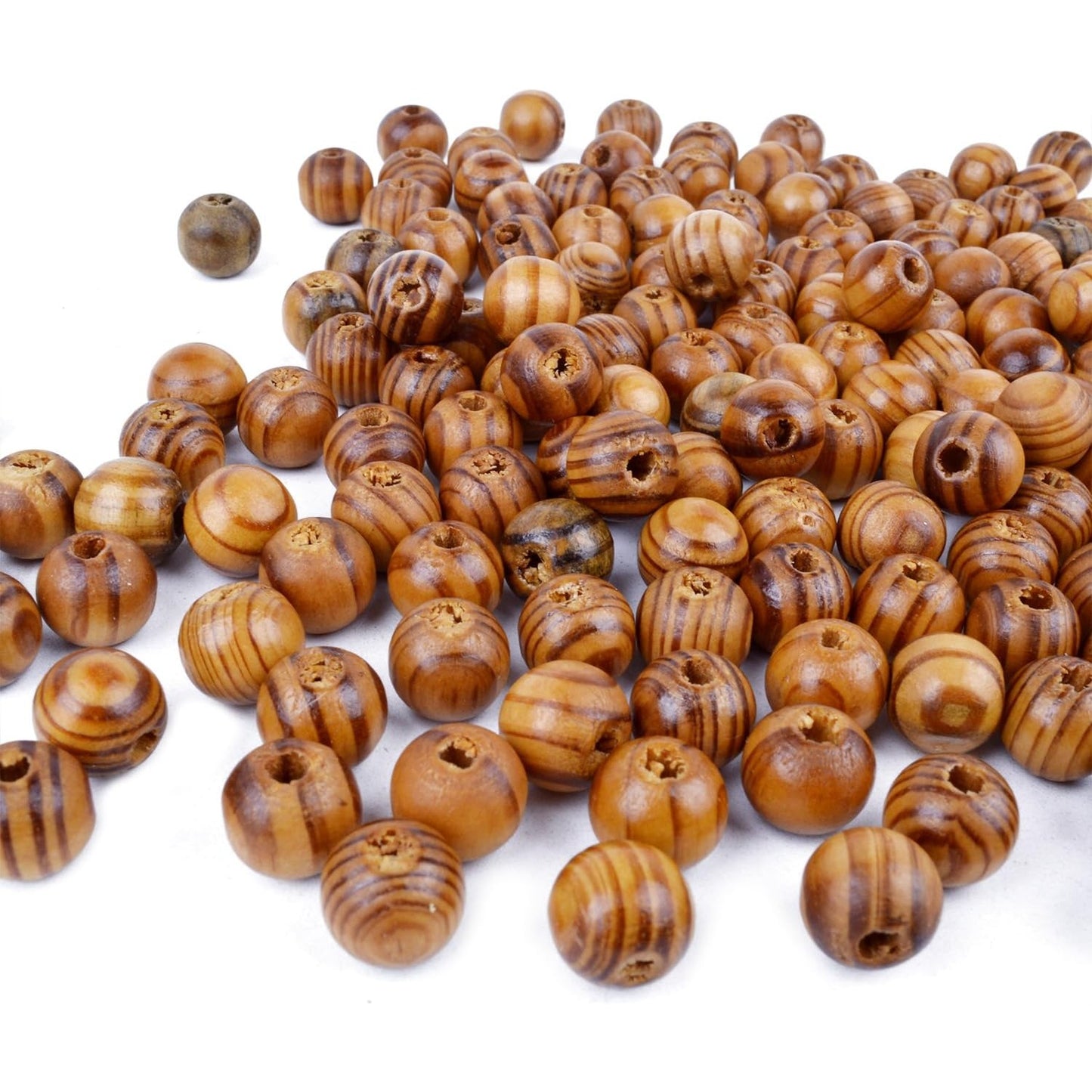 200pcs 12mm Wood Round Bead Natural Wood Spacer Beads Wooden Beads for Jewelry Making DIY