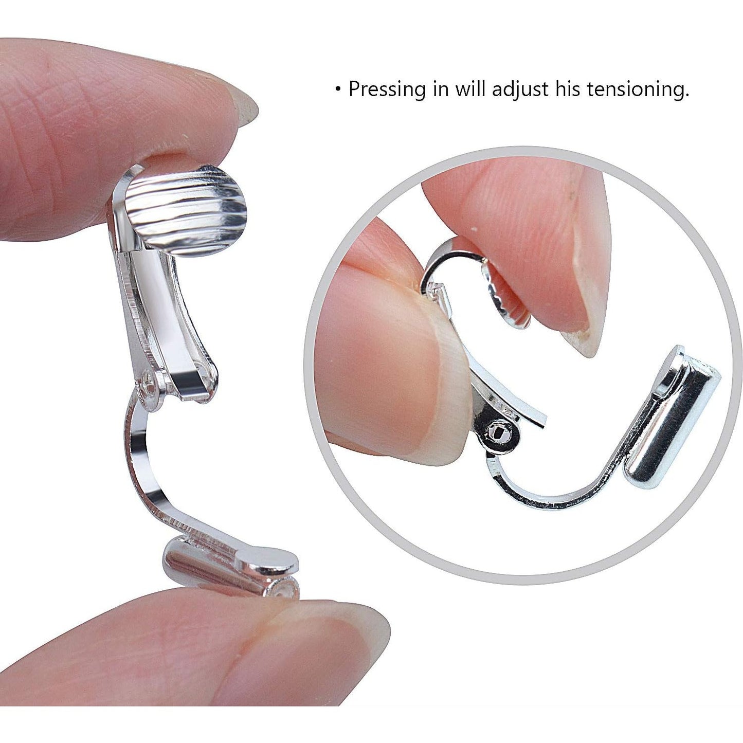 12 Pieces Clip-on Earrings Converter Components for Non-Pierced Ears and 12 Pieces Comfort Earring Pads, Gold and Silver