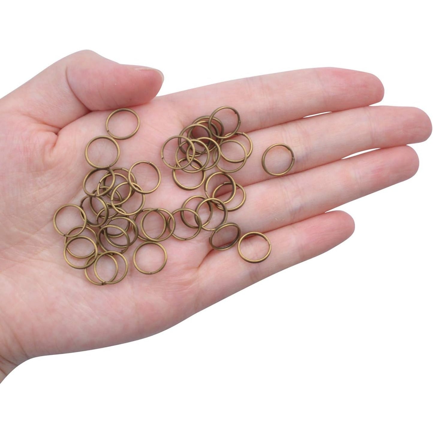 200 Pieces Small Bronze Key Chain Rings Split Ring Key Chains for Keys Organization,10mm Diameter