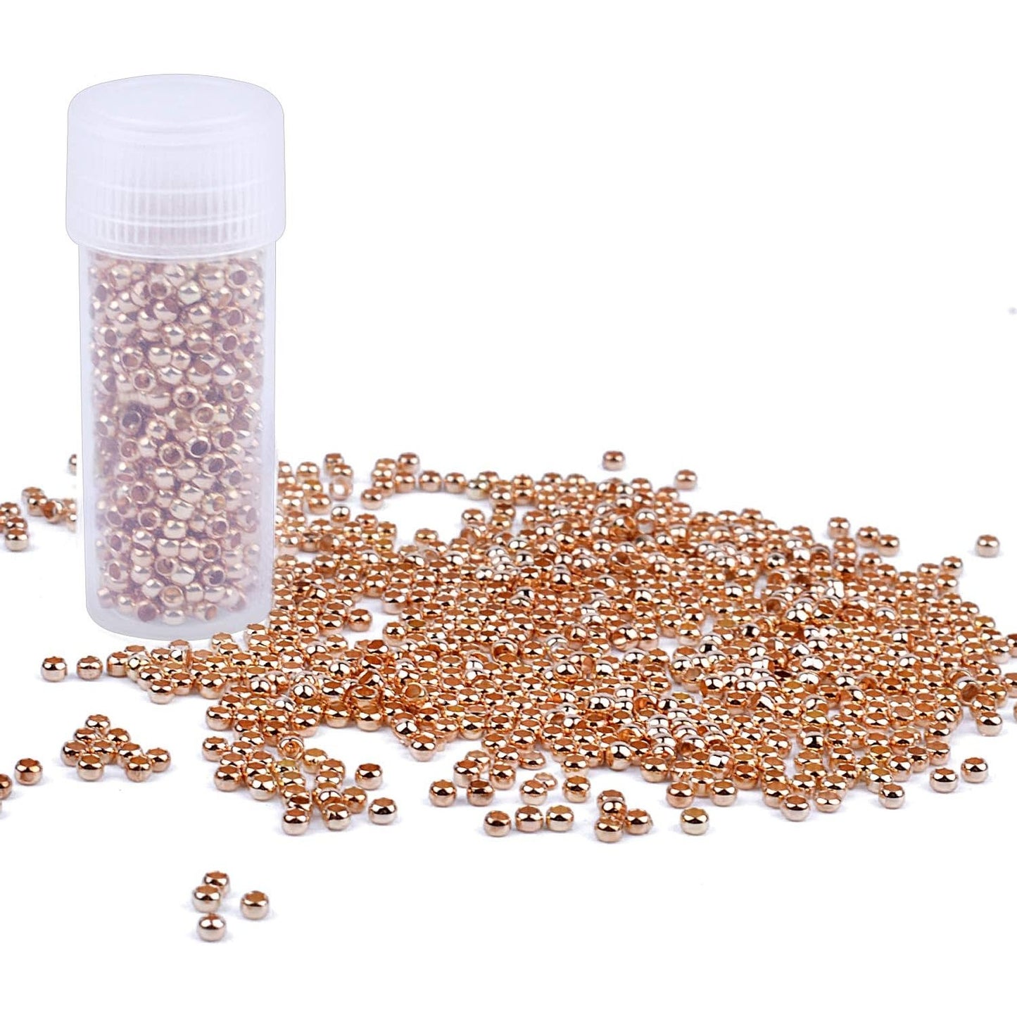 Pack of 1000 Tiny Metal Crimp Spacer Stopper Beads 2mm for Jewelry Making