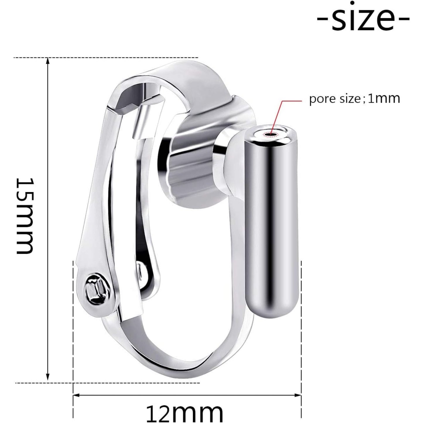 12 Pieces Clip-on Earrings Converter Components for Non-Pierced Ears and 12 Pieces Comfort Earring Pads, Gold and Silver
