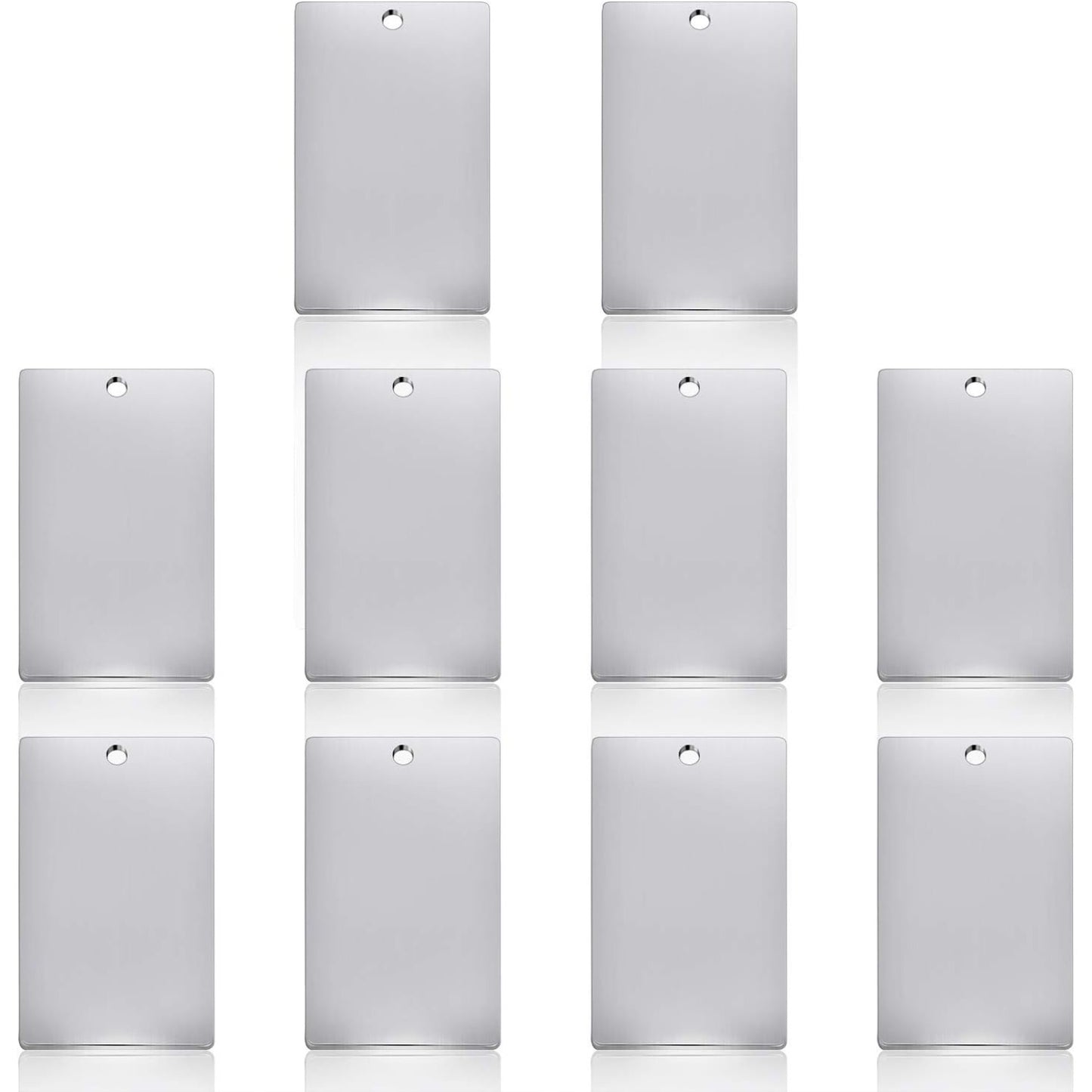 10 Pieces Stamping Blanks,Rectangle Stainless Steel Blank Stamping Tag Pendants Charms for Jewelry Making(32x18mm)