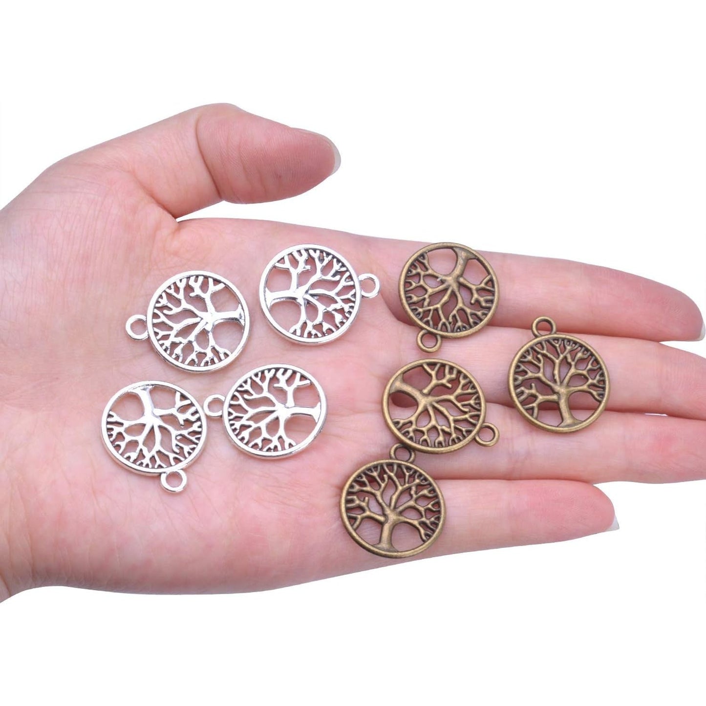 50pcs Tree of Life Charms Pendant Bracelet Charms DIY Jewelry Findings