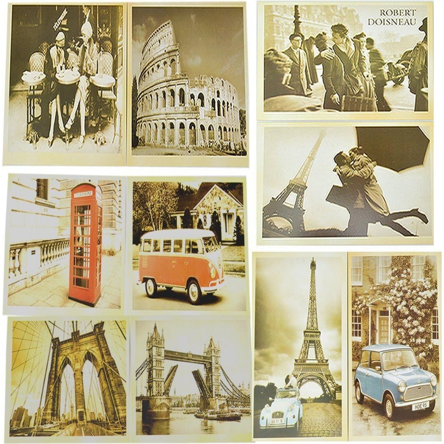 32pcs Retro Old Travel Postcards Vintage Landscape Photo Picture Poster Post Cards Greeting Cards Collectable Vintage Postcards Bulk for Worth Collecting Exchanging
