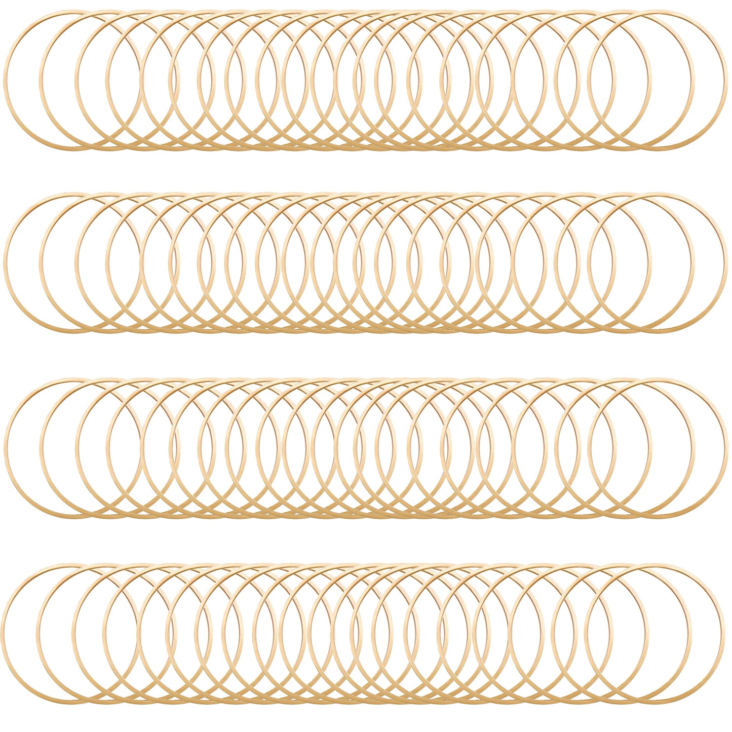 80pcs 15mm/20mm/25mm/30mm Earrings Beading Hoop Earring Findings Brass Round Circle Charms Open Bezel Pendant Frame for DIY Jewelry Earrings Making Supplies, 2 Colors