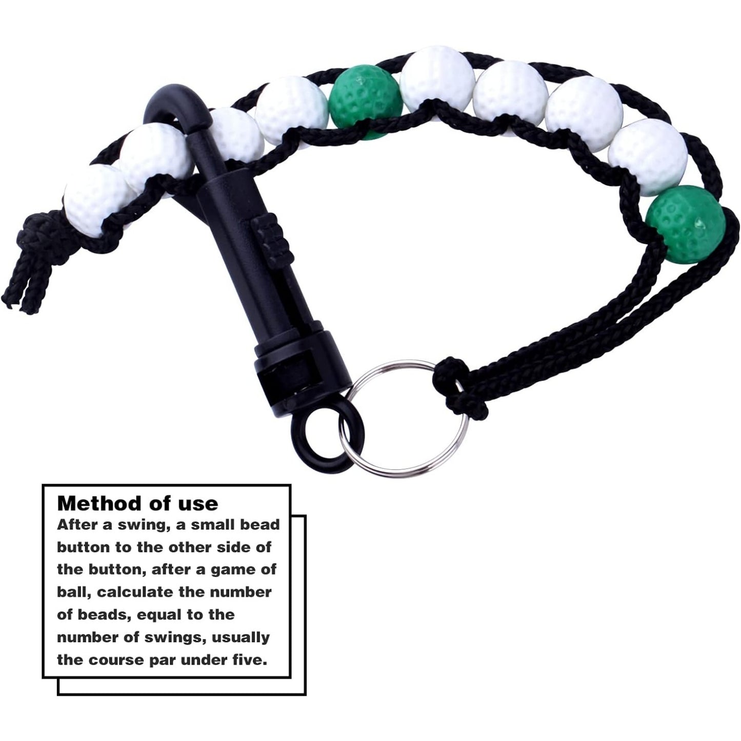 3 Pcs Golf Beads Count Stroke Score Counter Stroke Score Count with Clip