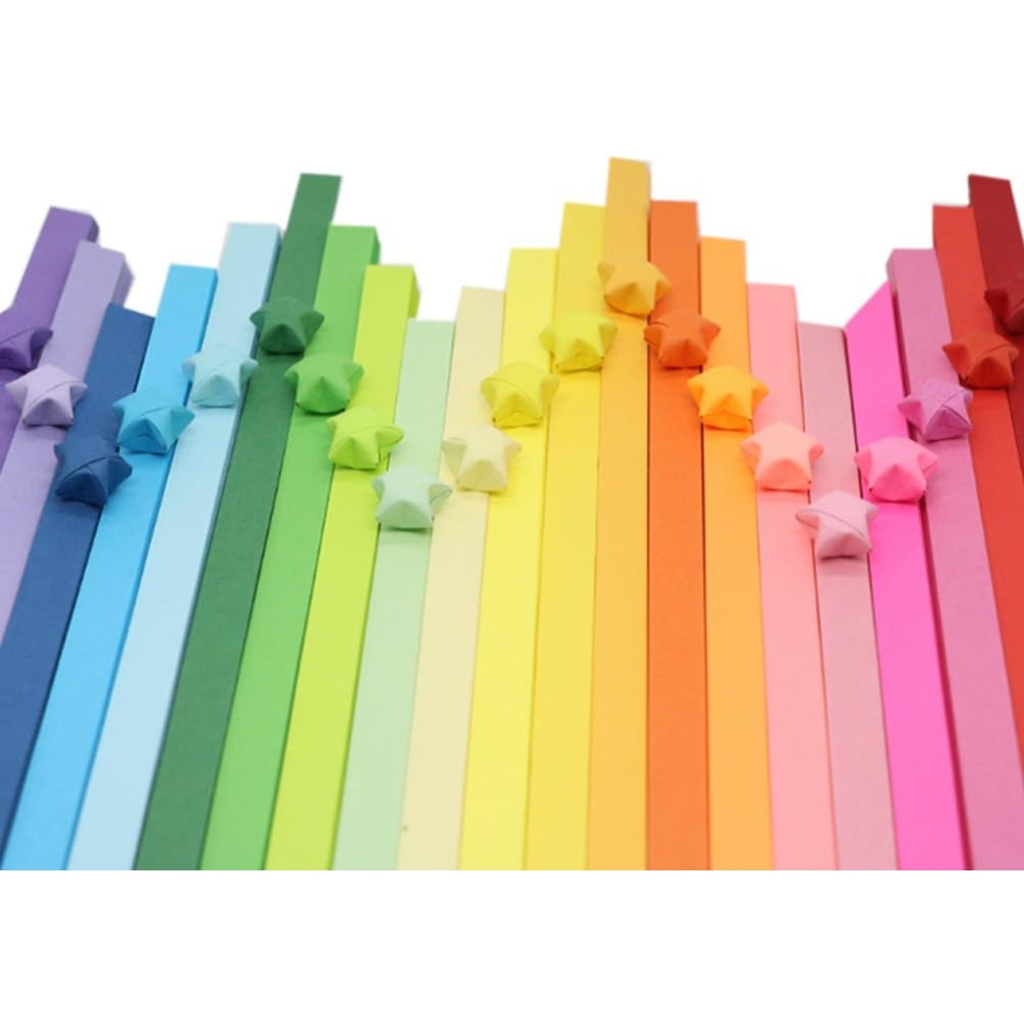 BronaGrand 1080 Sheets Origami Stars Paper Double Sided Folding Strips- 27 Colors