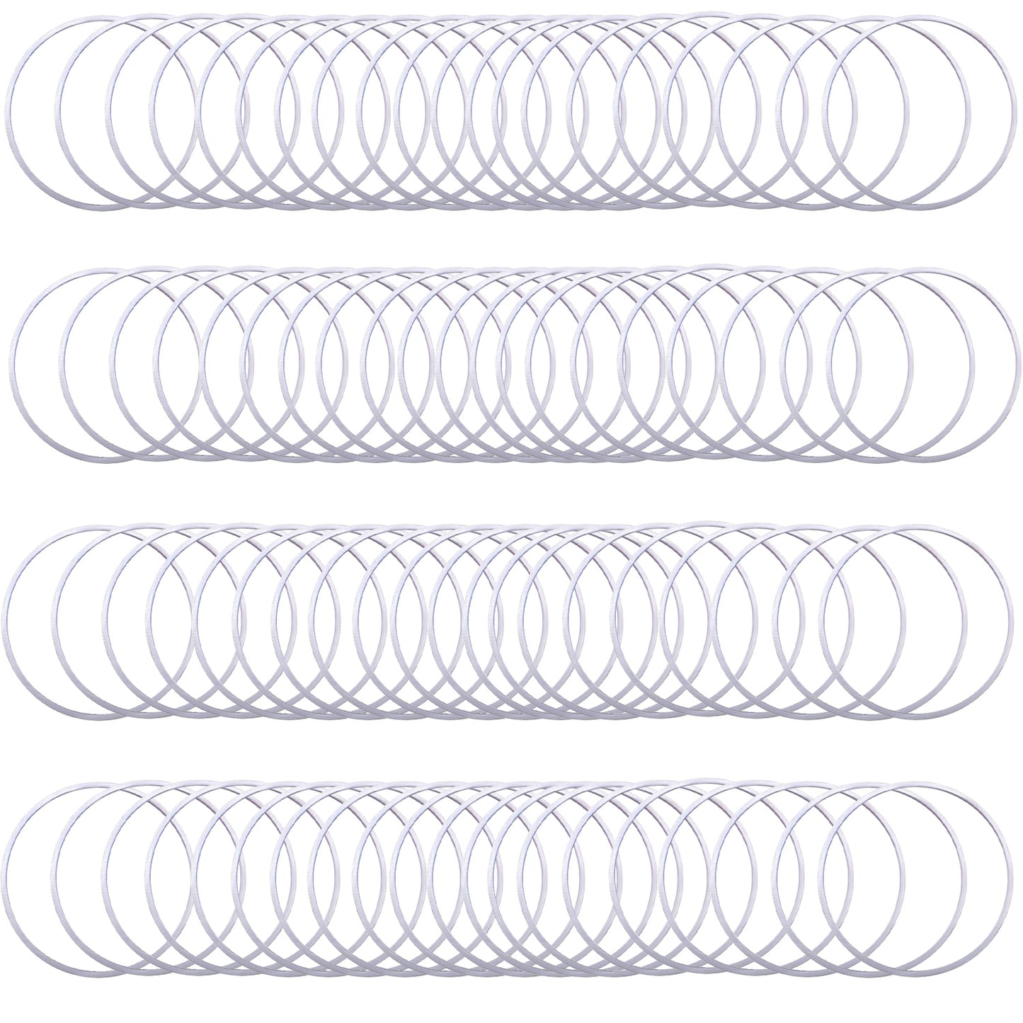80pcs 15mm/20mm/25mm/30mm Earrings Beading Hoop Earring Findings Brass Round Circle Charms Open Bezel Pendant Frame for DIY Jewelry Earrings Making Supplies, 2 Colors