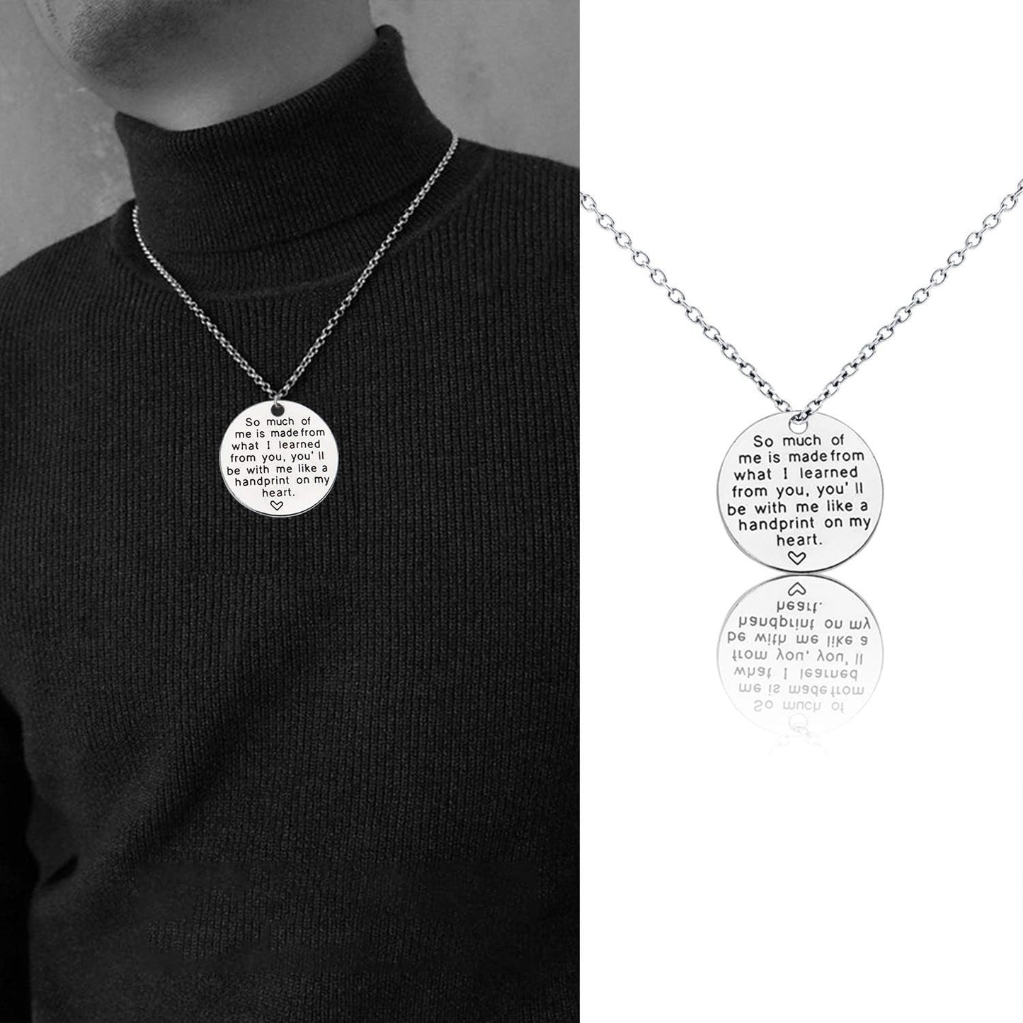 Inspirational Words Charms, 30pcs Lettering Saying Pendants Engraved Message Charms Beads Craft Supplies Jewelry Findings for DIY Necklace Bracelet - Dia : 25mm