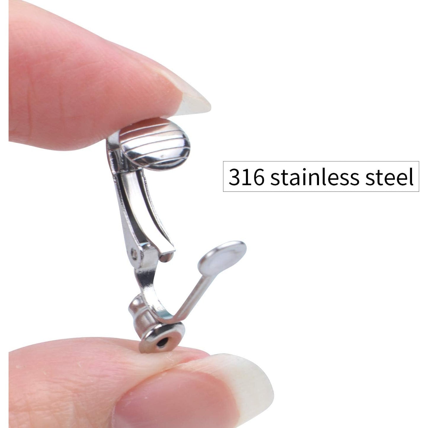 20 Pieces (10 Pairs) Stainless Steel Clip-on Earrings Converter Components with Post for Non-Pierced Ears DIY Earring - Turn Posts Into Clip-Ons