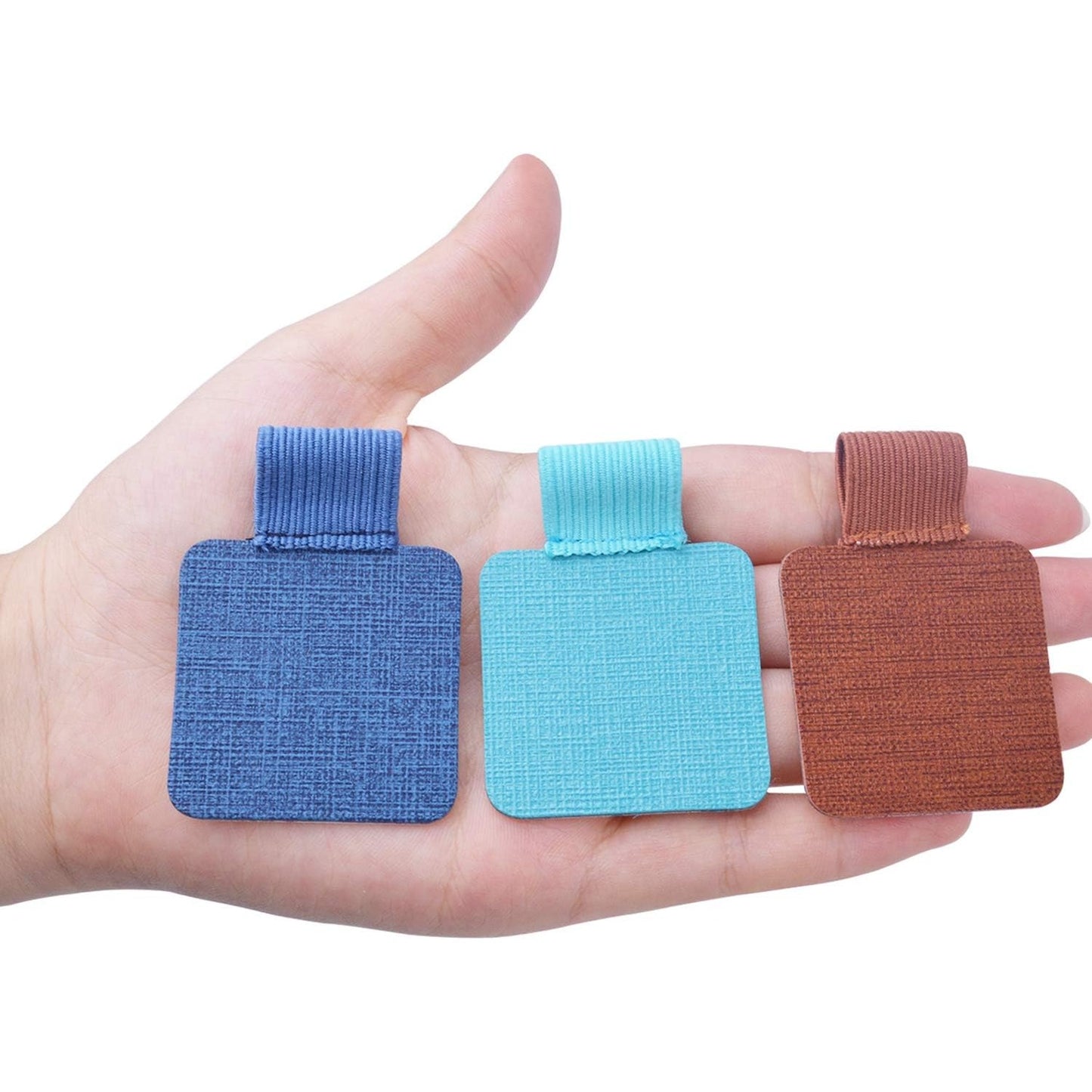 8pcs Self-adhesive Leather Pen Holder with Elastic Loop for Notebooks, Journals,Calendars and Planners(8 Colors)