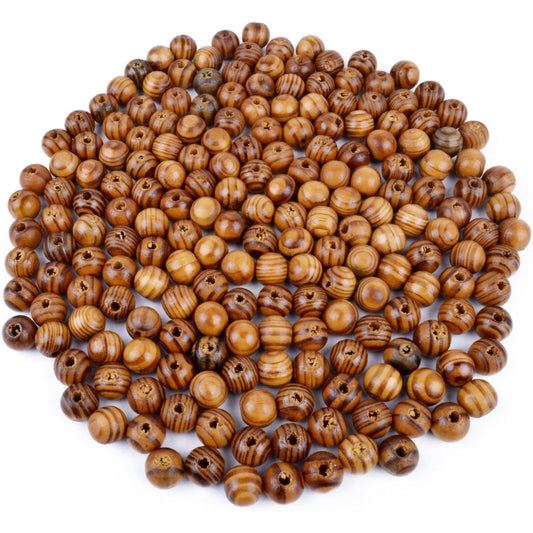 200pcs 12mm Wood Round Bead Natural Wood Spacer Beads Wooden Beads for Jewelry Making DIY