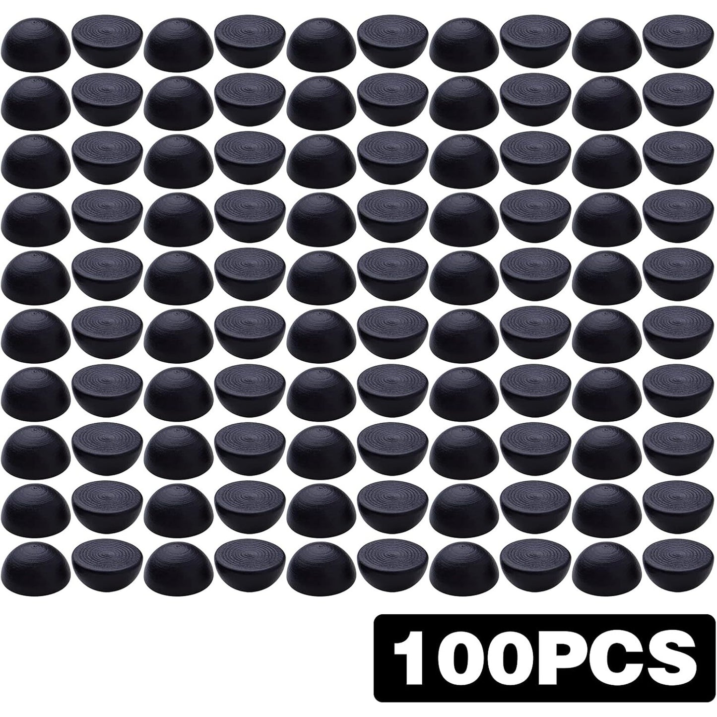 100pcs 15 mm Half Wooden Round Balls Natural Wood Craft Beads Unfinished Split Wood Balls for DIY Paint Christmas Home Party Ornament Art Crafts Decor Supplies, White