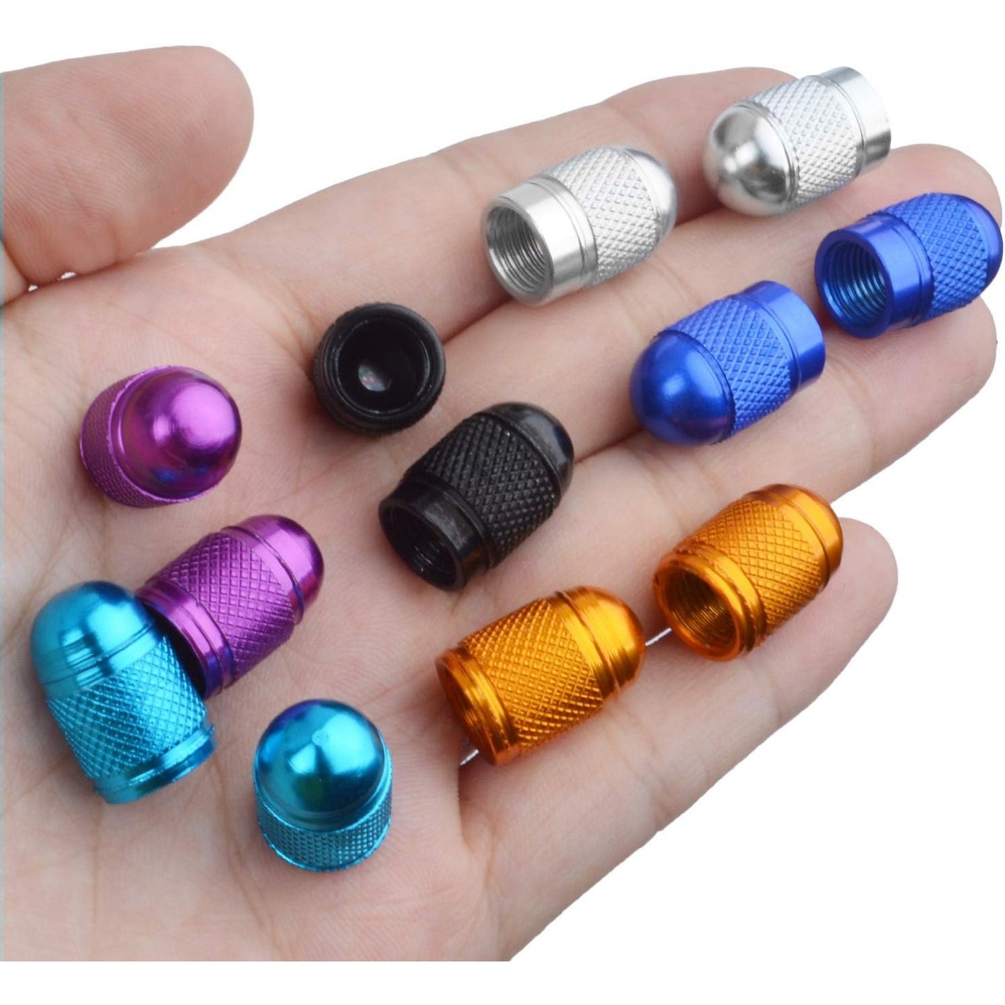 Universal Valve Caps,20pcs Tyre Valve Caps Multicolor Valve Stem Caps Dustproof Covers for Car Motorbike Bicycle,10 Colors
