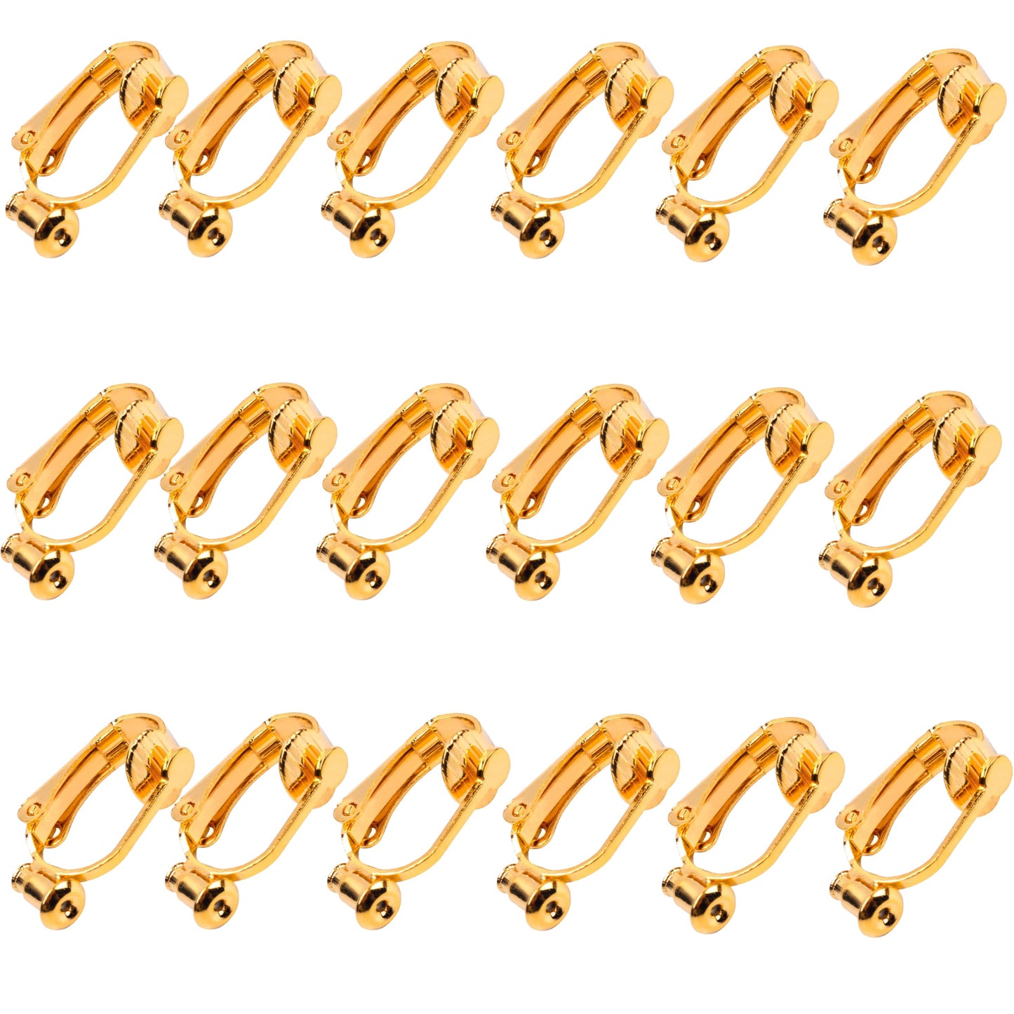 Clip-on Earring Converter,18 Pieces Earring Clip Converter Components Findings with Post for Non-Pierced Ears Jewelry Making