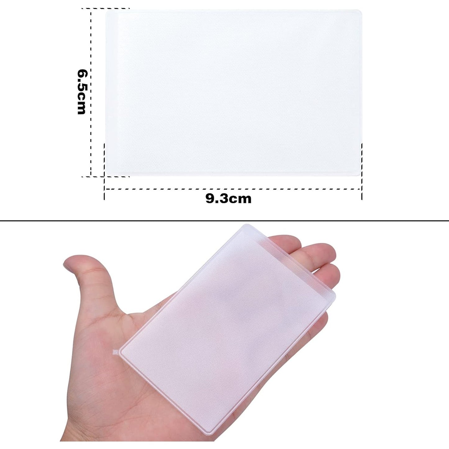 BronaGrand 100pcs Transparent Vertical ID Credit Card Holder Business Card Protector Sleeves