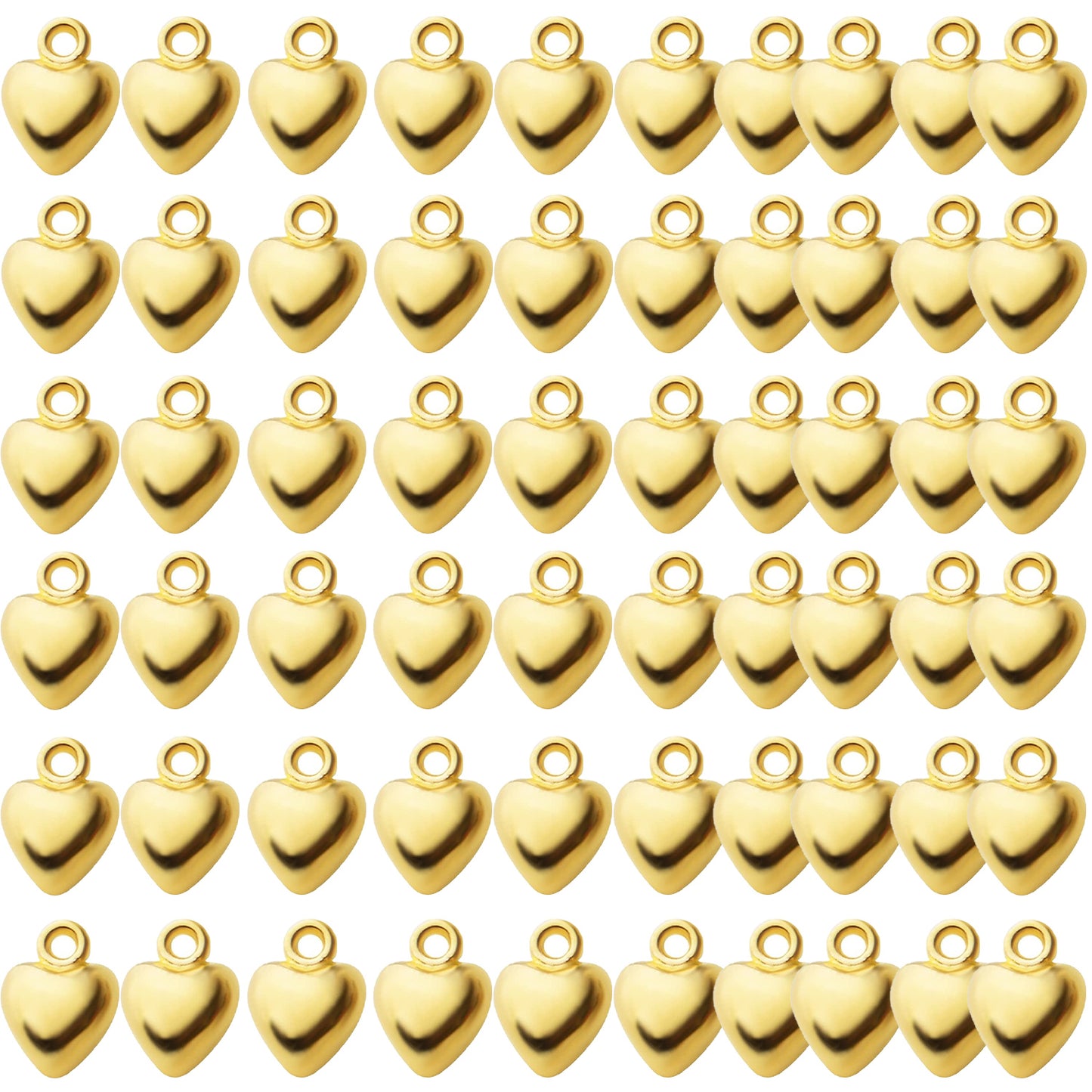 60pcs Heart Love Charm Pendants Alloy European Style Extender Chain Drops Charms for DIY Jewelry Necklace Earrings Making Accessories,4 Colors