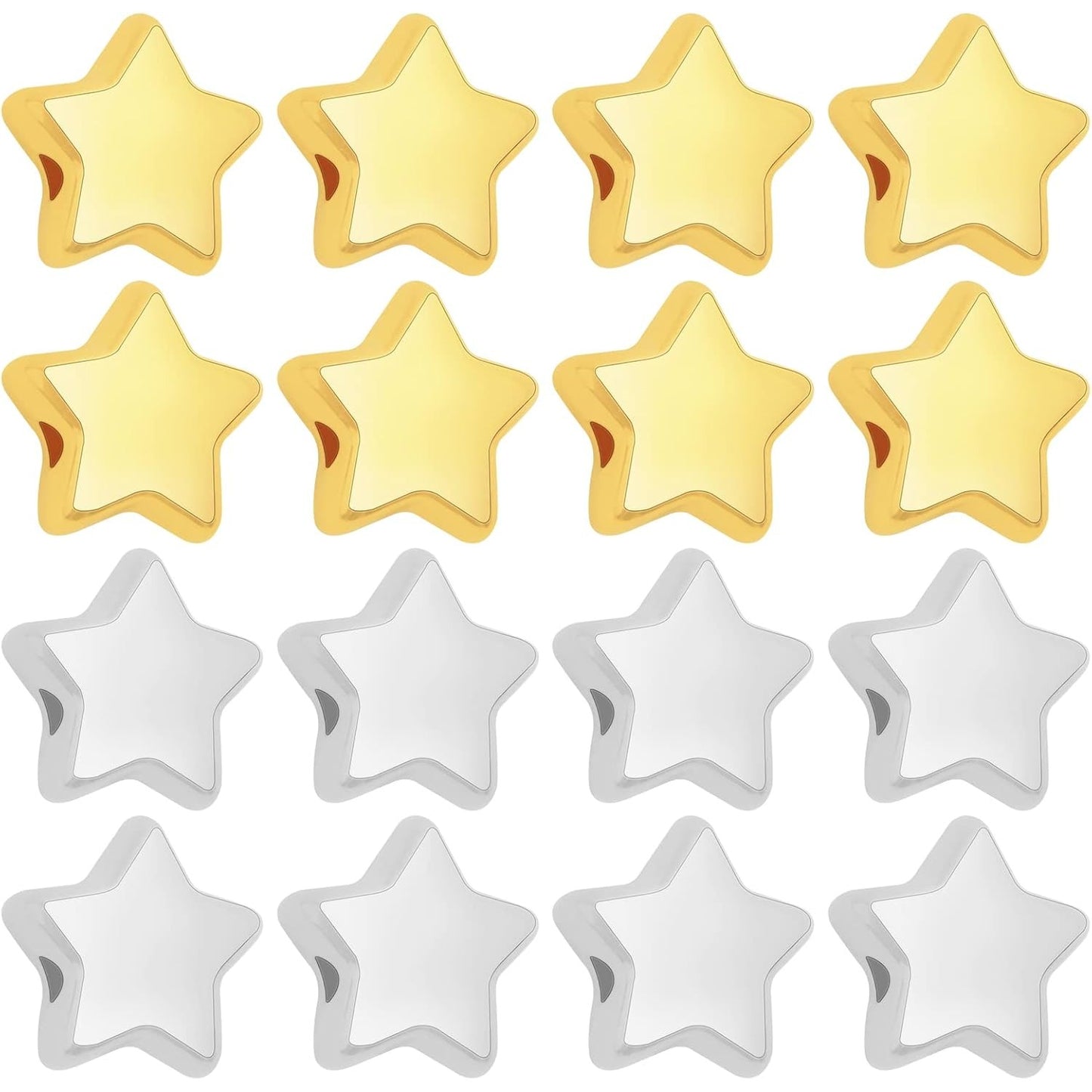 500 Pieces 15mm CCB Star Shape Spacer Beads Tiny Twinkle Star Loose Beads Spacer Charm Beads for DIY Crafts Bracelet Necklace Jewelry Making, 2 Colors