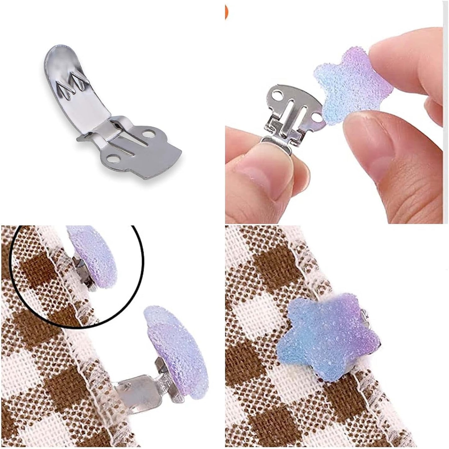 24 Pieces Stainless Steel Shoe Clips Foldable Flat Blank Shoe Buckle Clips Embellishments Accessories for DIY Craft Projects Shoes Decoration, 3 Sizes
